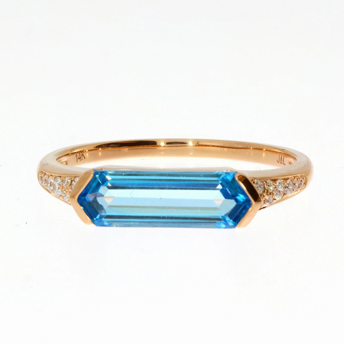 Blue Topaz Shield Ring