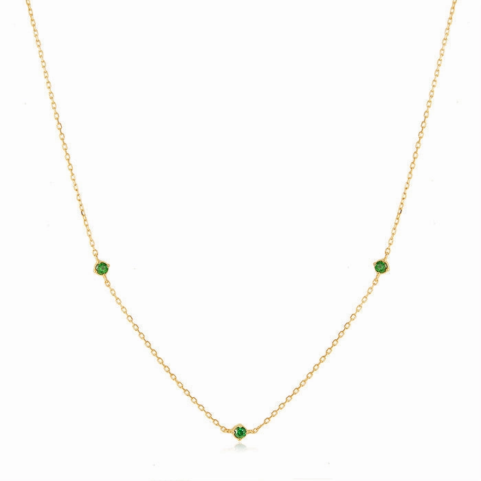 CARINA | Triple Tsavorite Necklace