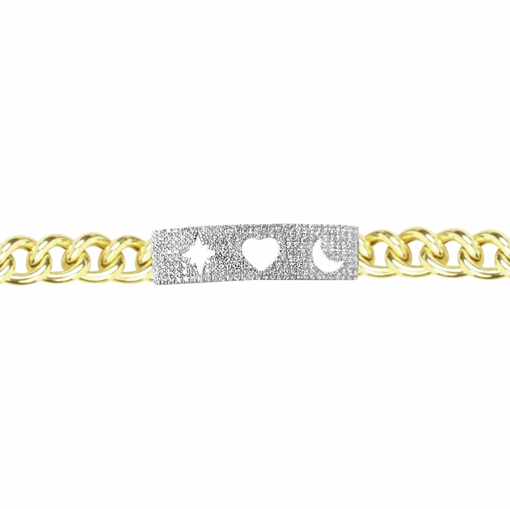 Celestial Diamond Encrusted Chain Bracelet