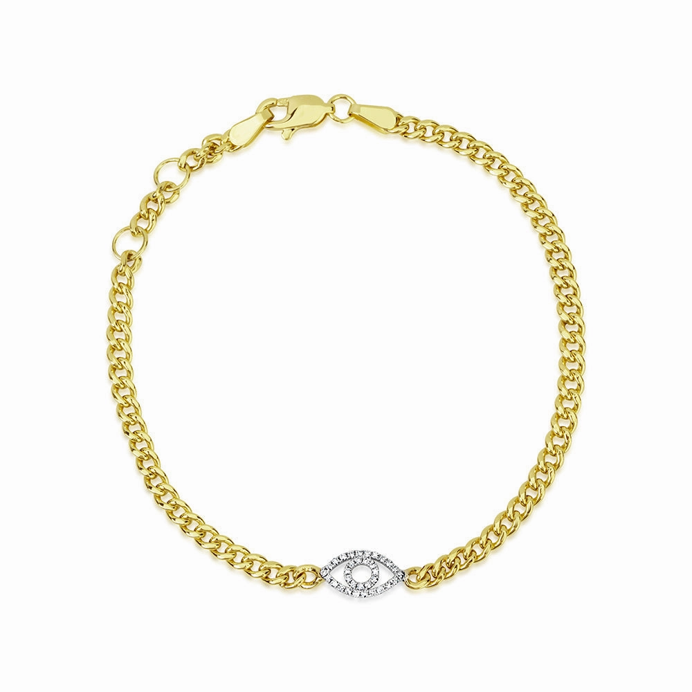 Chunky Cuban Chain Eye Bracelet