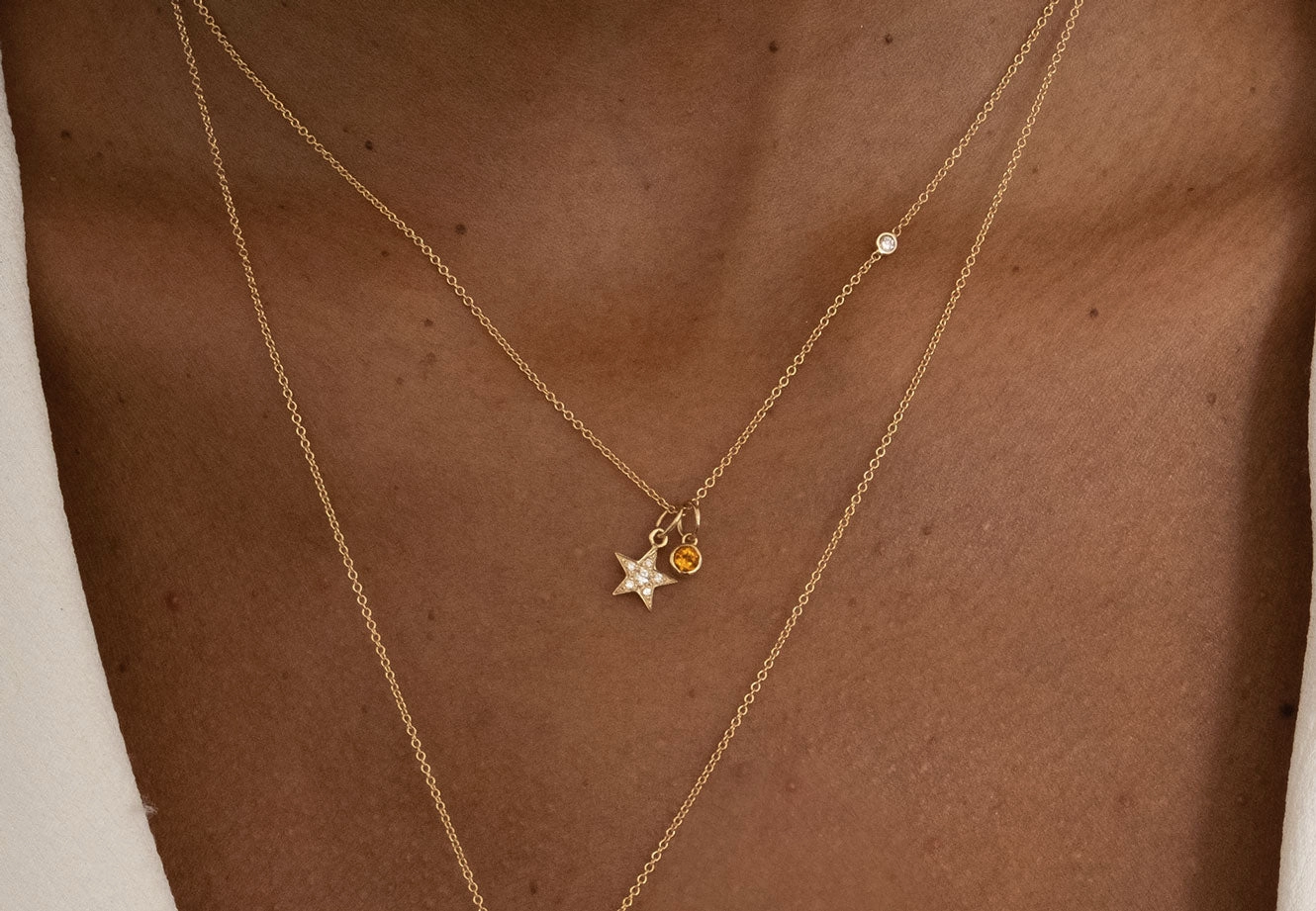 CITRINE BIRTHSTONE CHARM