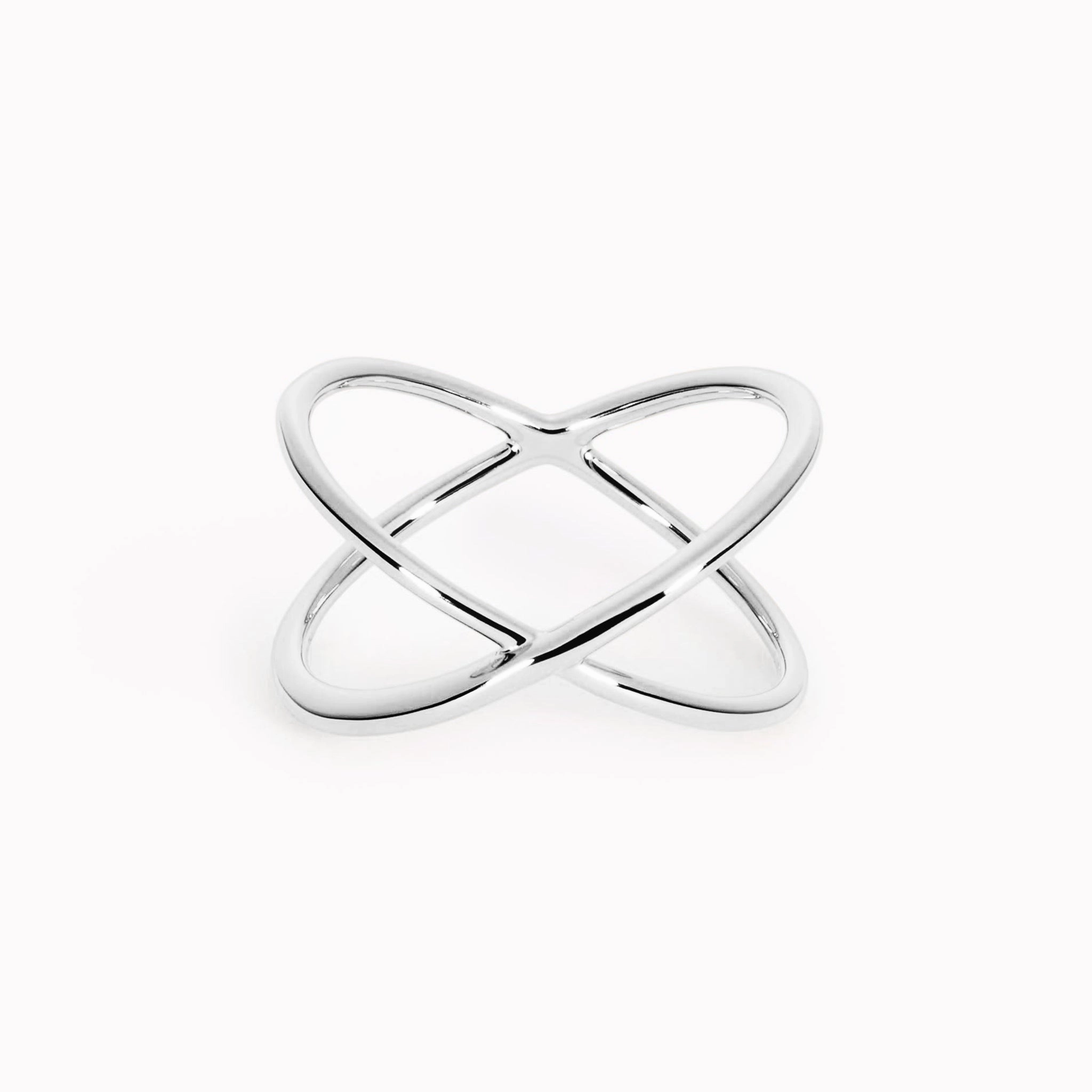 Criss Cross Ring Silver - Anina