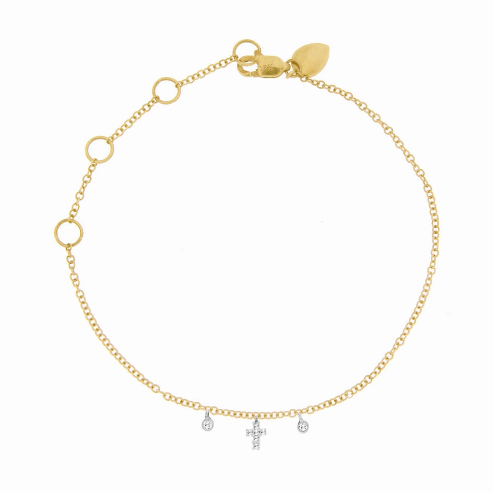 Cross and Bezels Bracelet