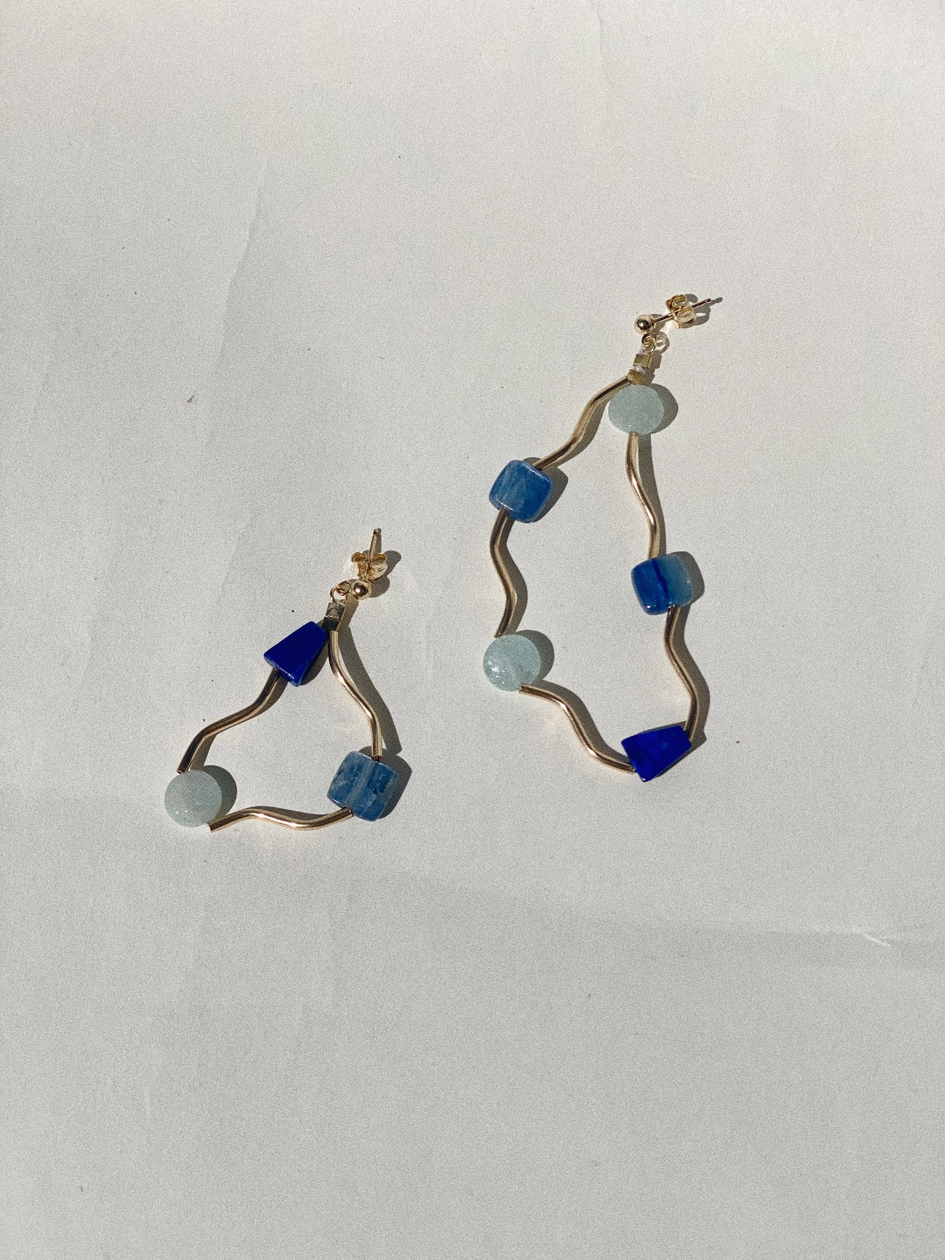 Current Earrings- Aqua