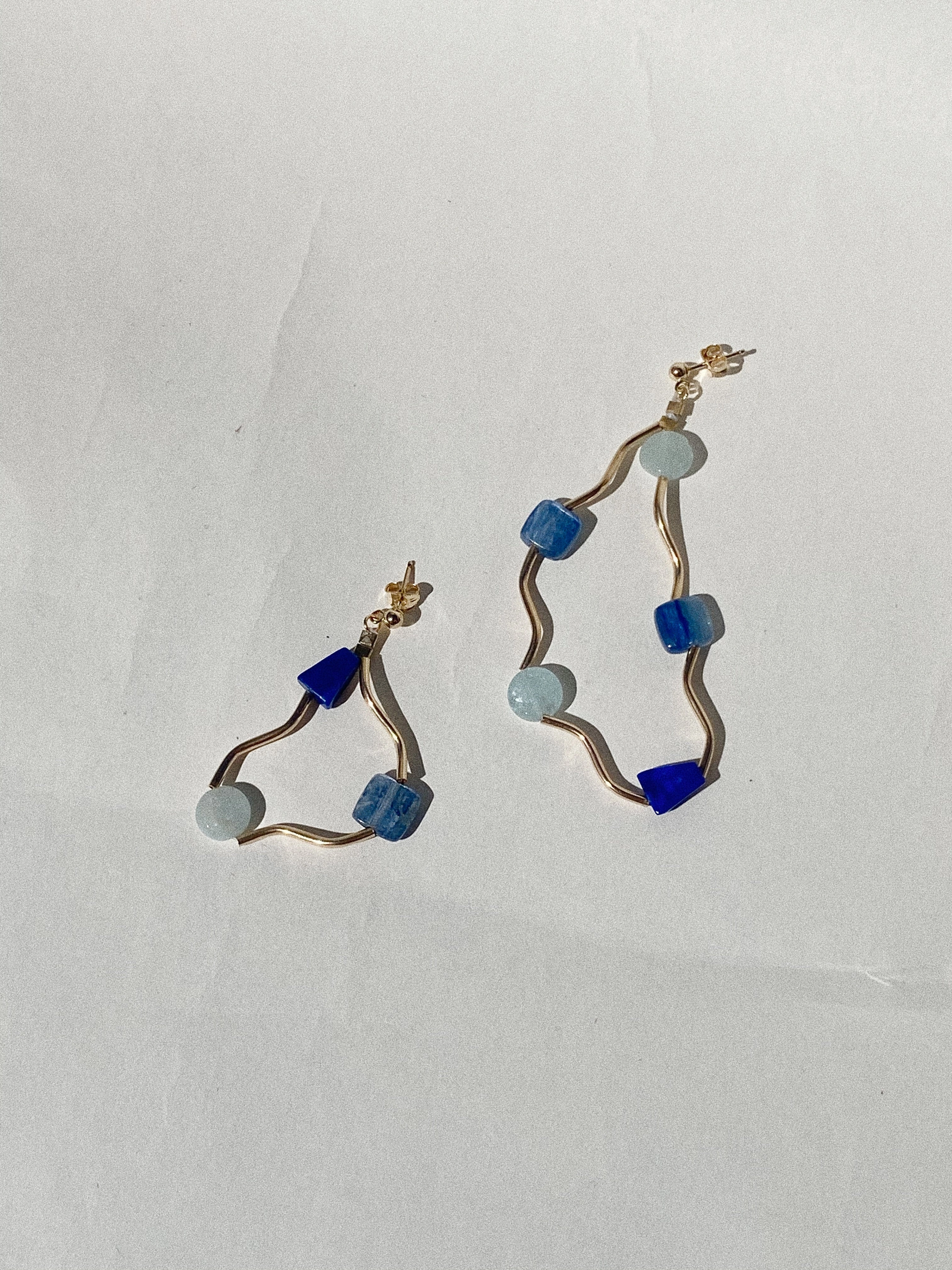 Current Earrings- Aqua