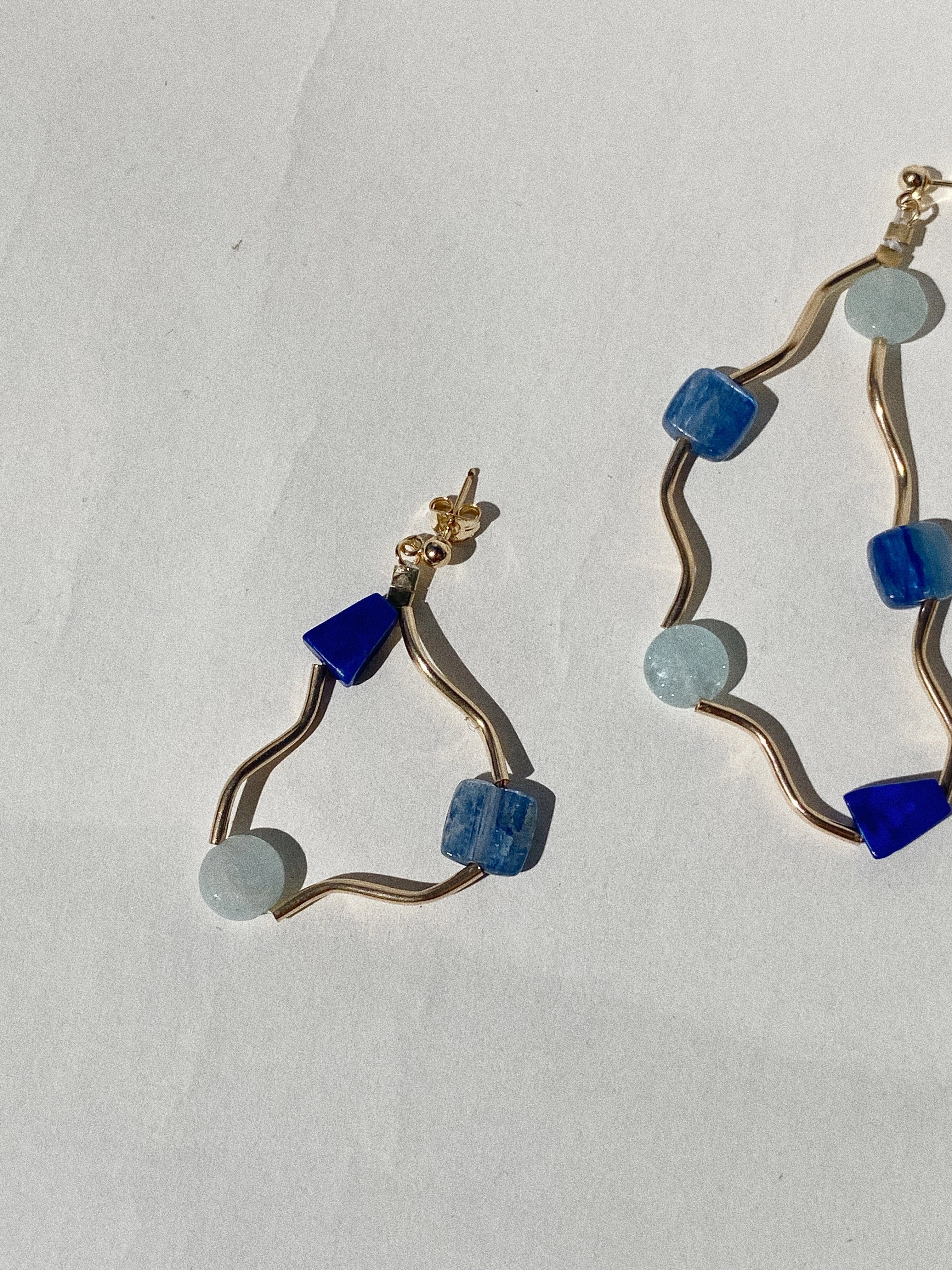 Current Earrings- Aqua