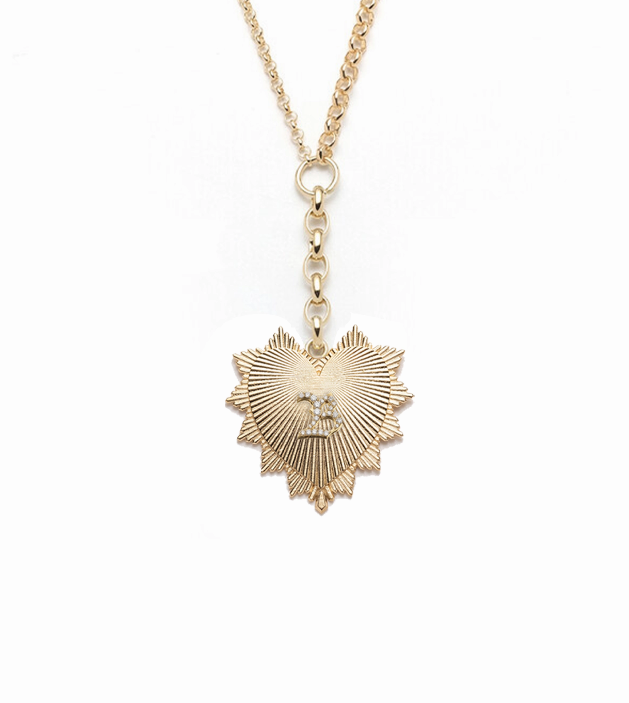 Custom Oversized Love Token : Medium Mixed Belcher Extension Chain Necklace