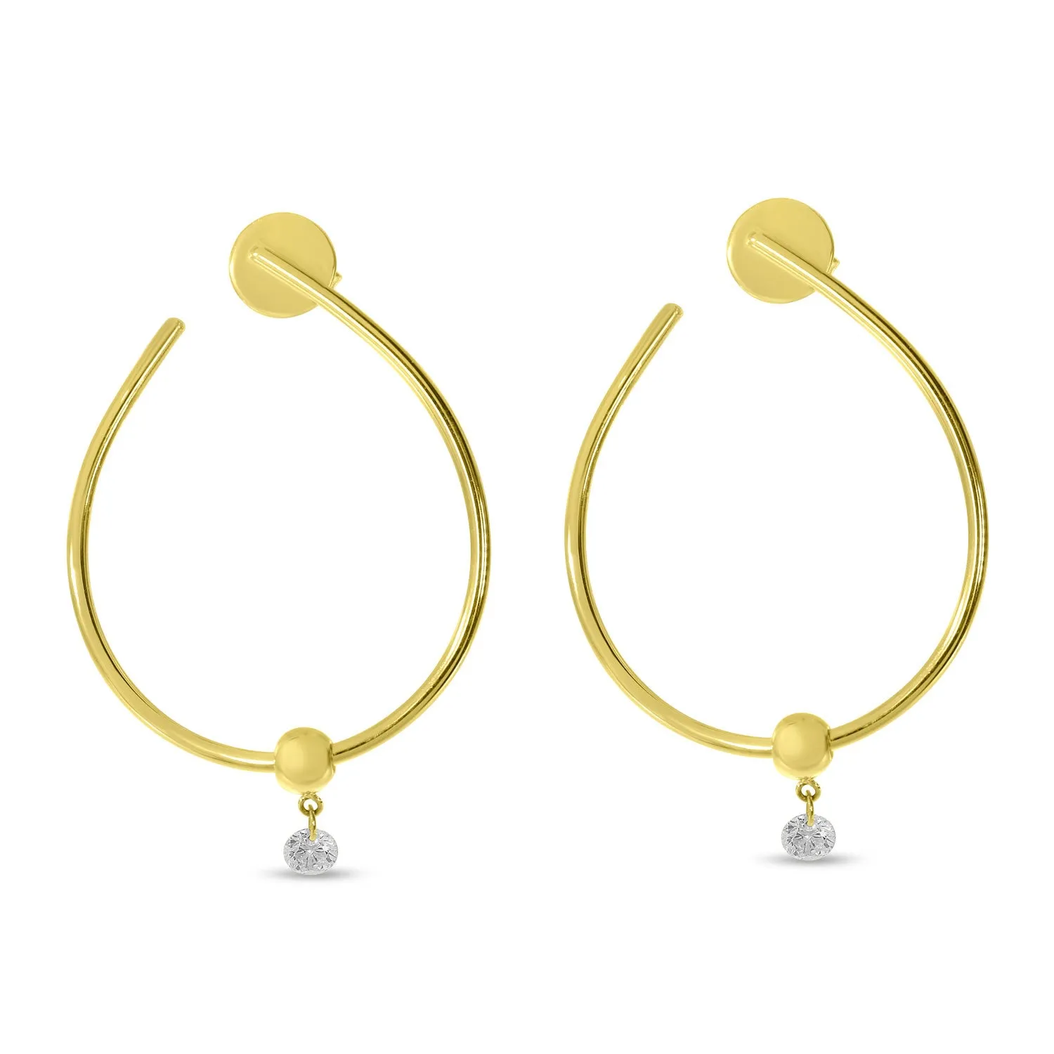 Dashing Diamond Open Hoop