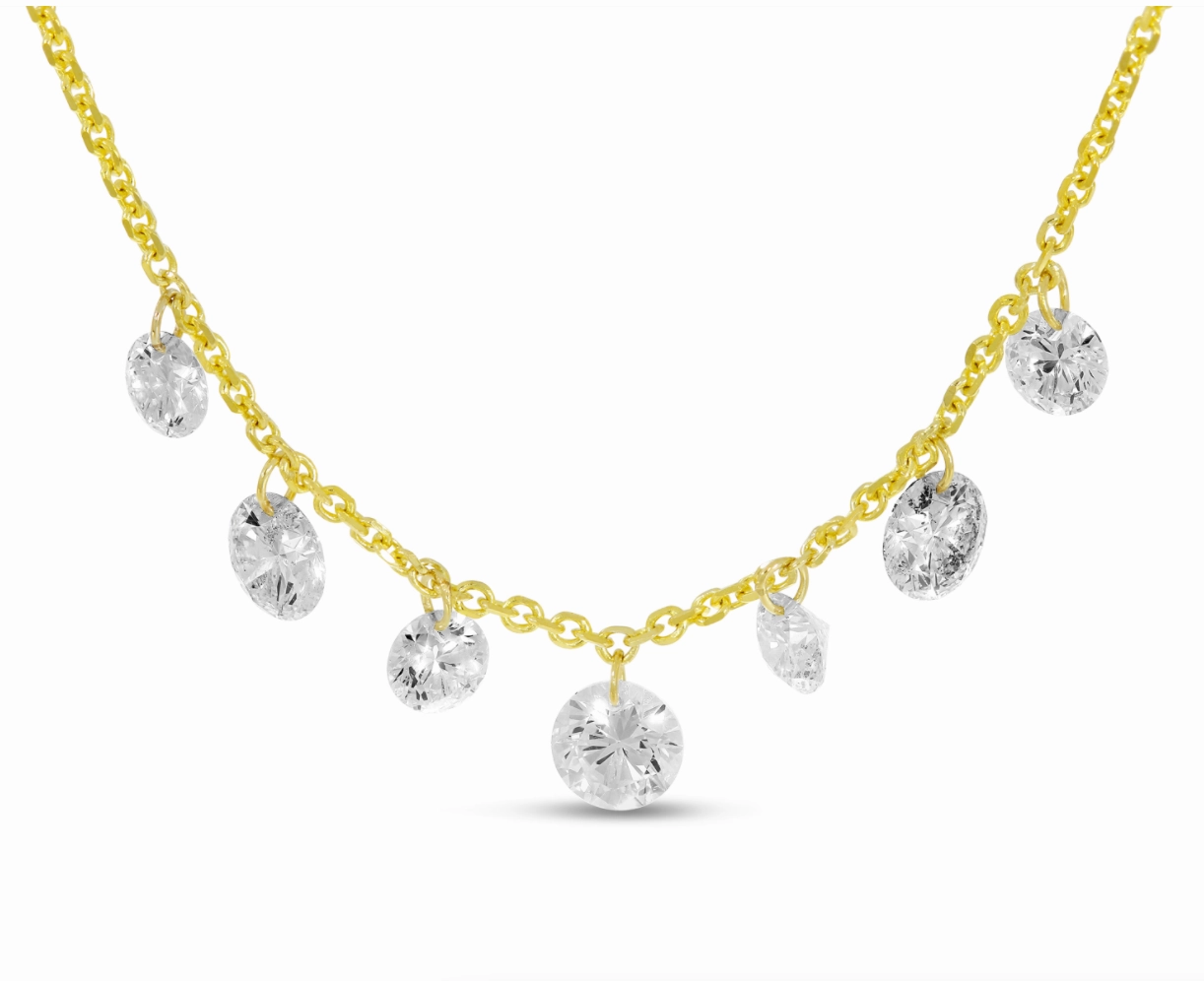 Dashing Diamond 7-Stone Cable Chain Necklace