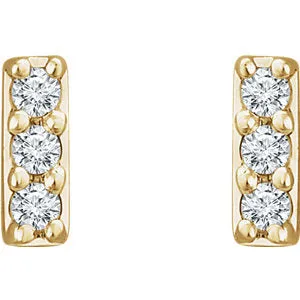 Diamond Bar Earrings