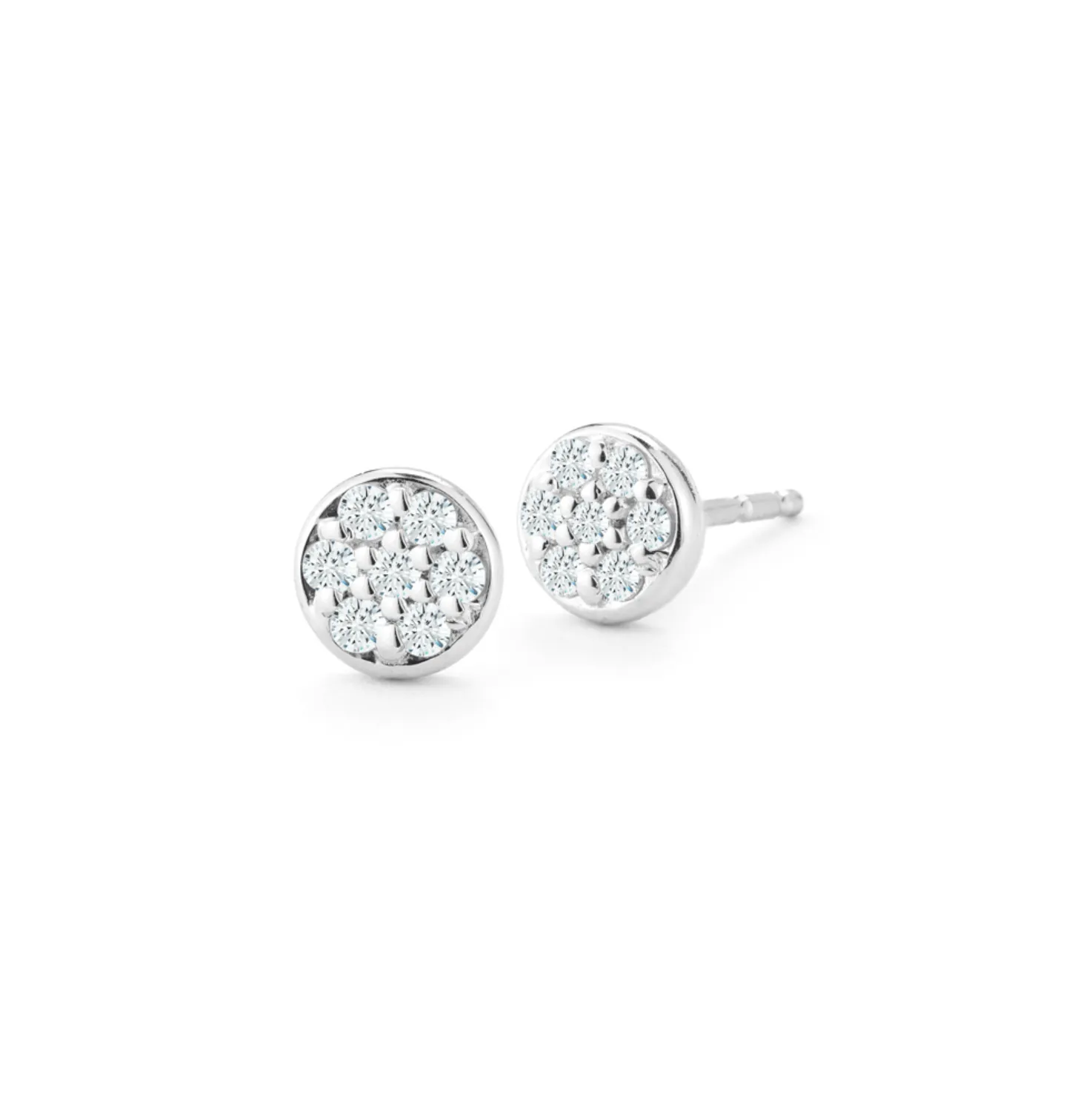 Diamond Disc Earrings