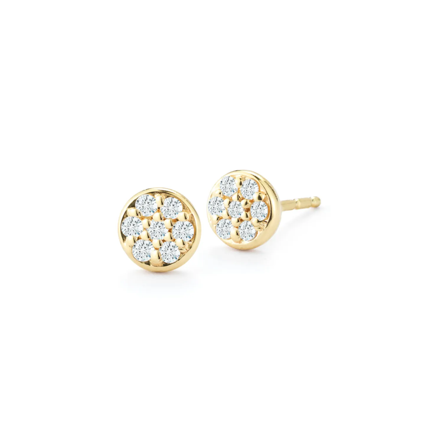 Diamond Disc Earrings