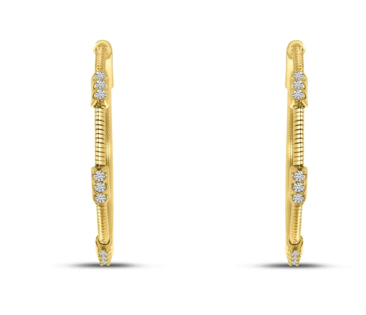 Diamond Flex Hoop Earrings