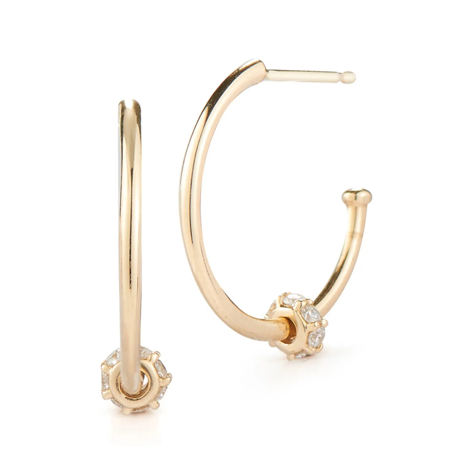 Diamond Leo Hoops