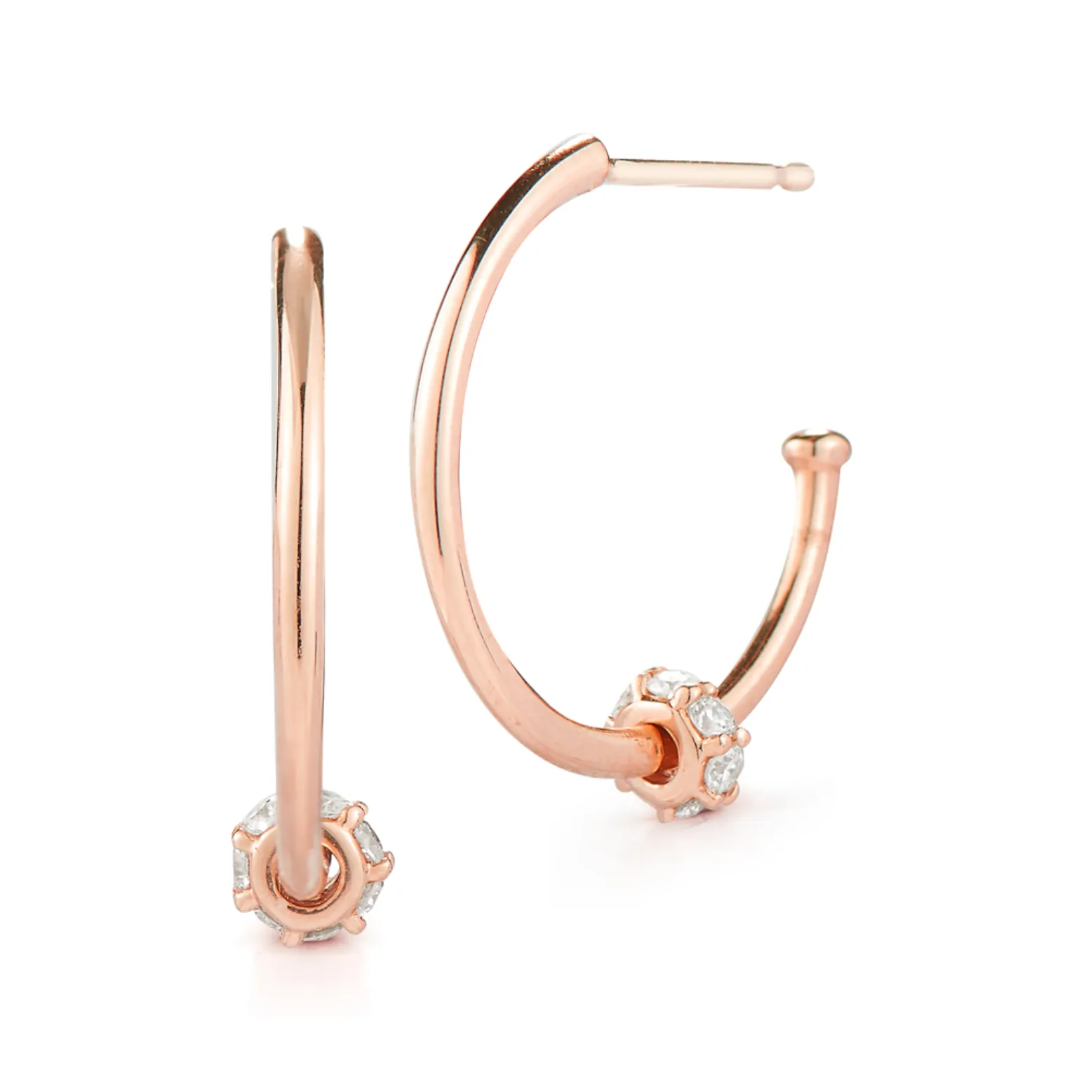 Diamond Leo Hoops
