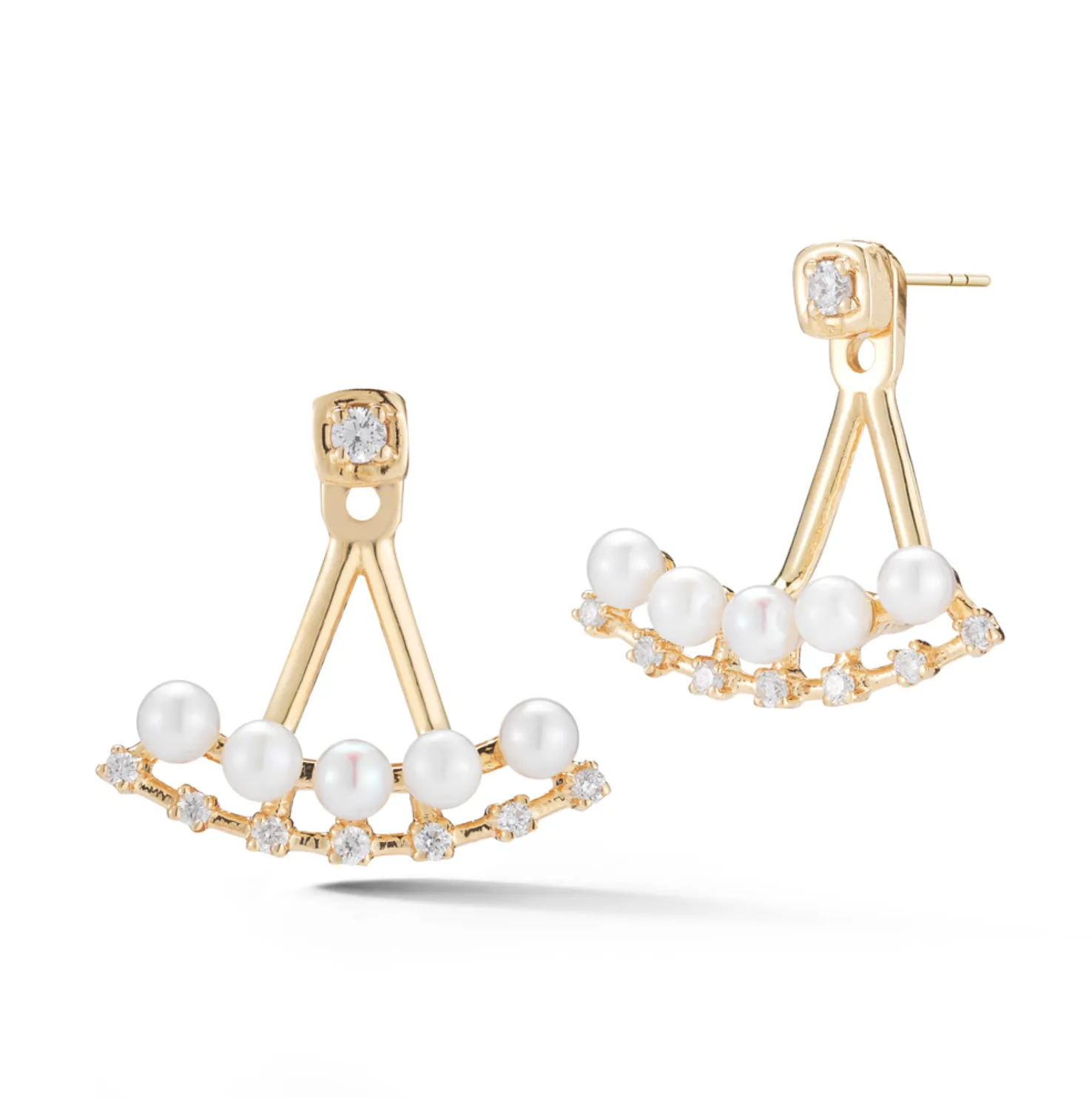 Diamond Pearl Ear Jacket