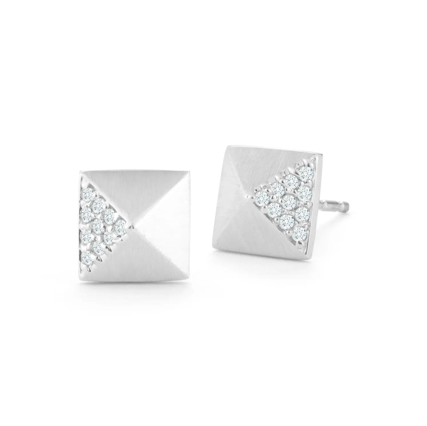 Diamond Pyramid Earrings