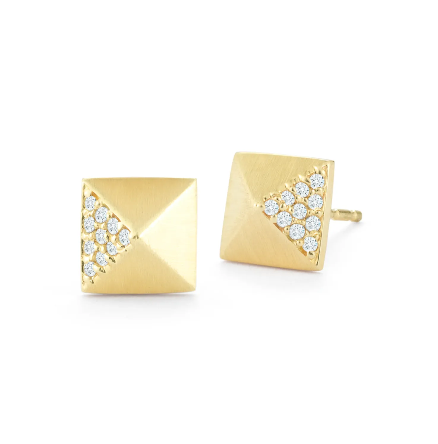 Diamond Pyramid Earrings