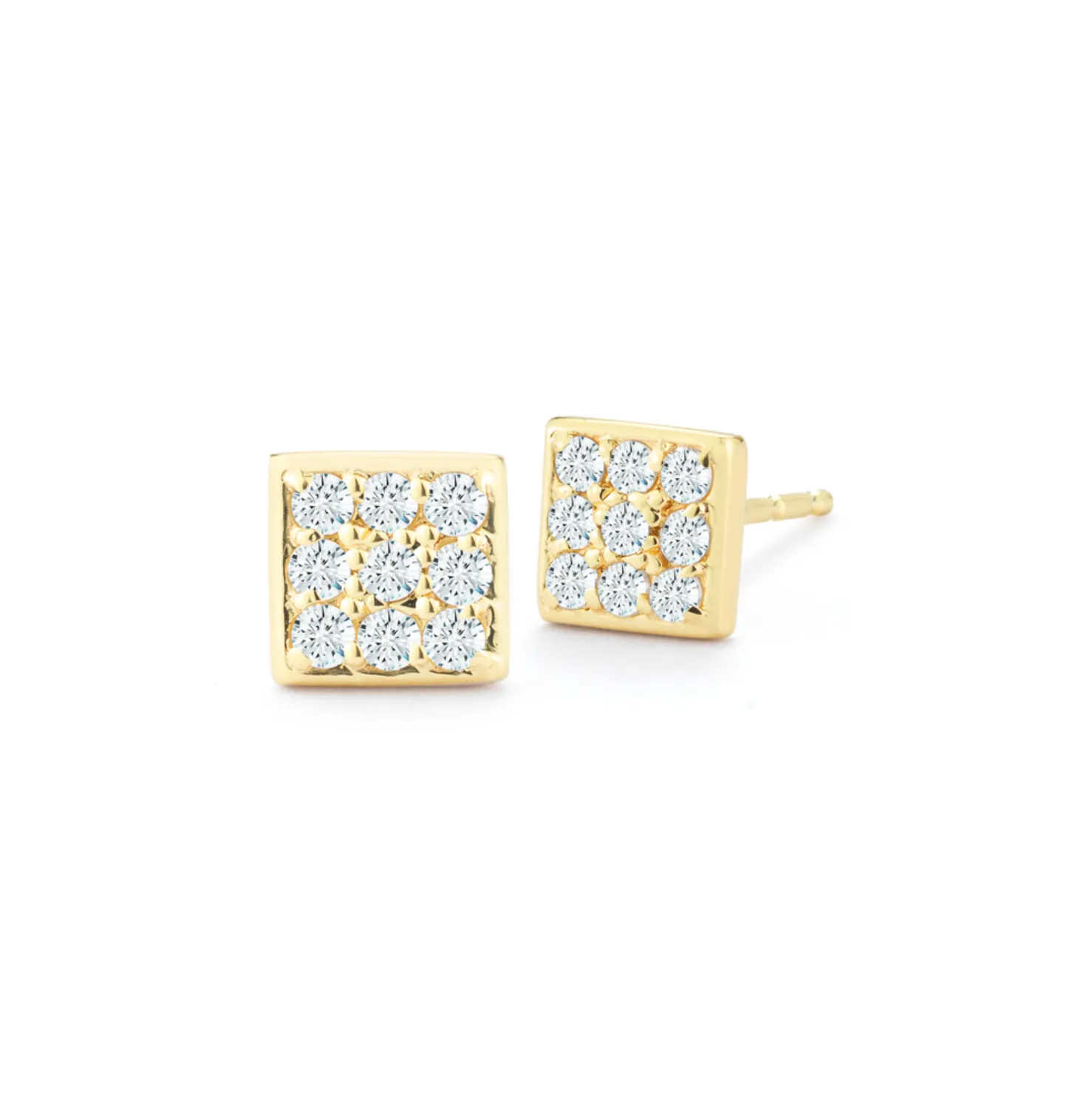 Diamond Square Earrings