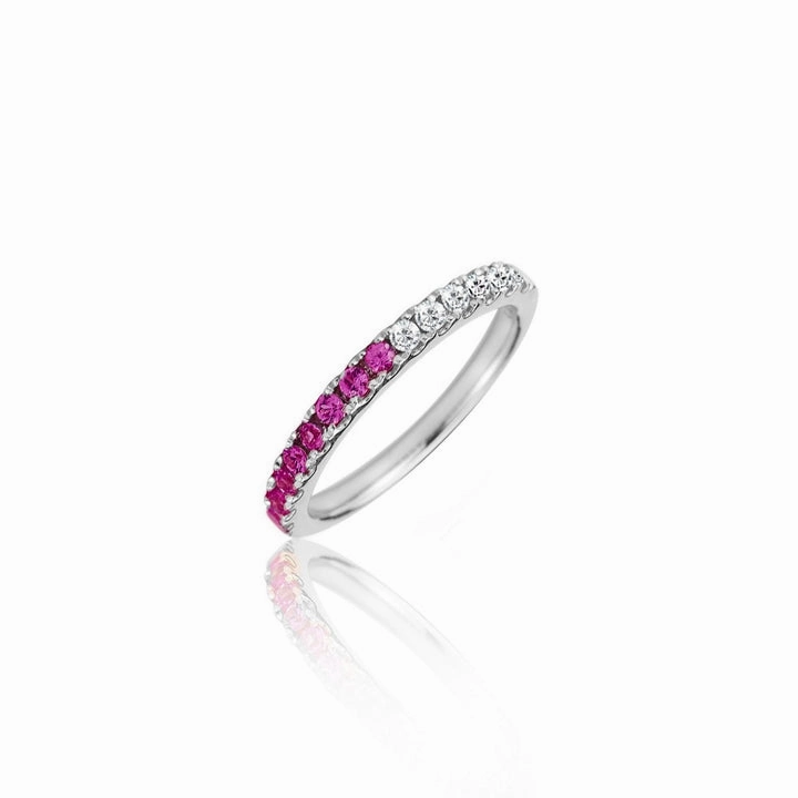 Diamond & Ruby Half and Half Ring