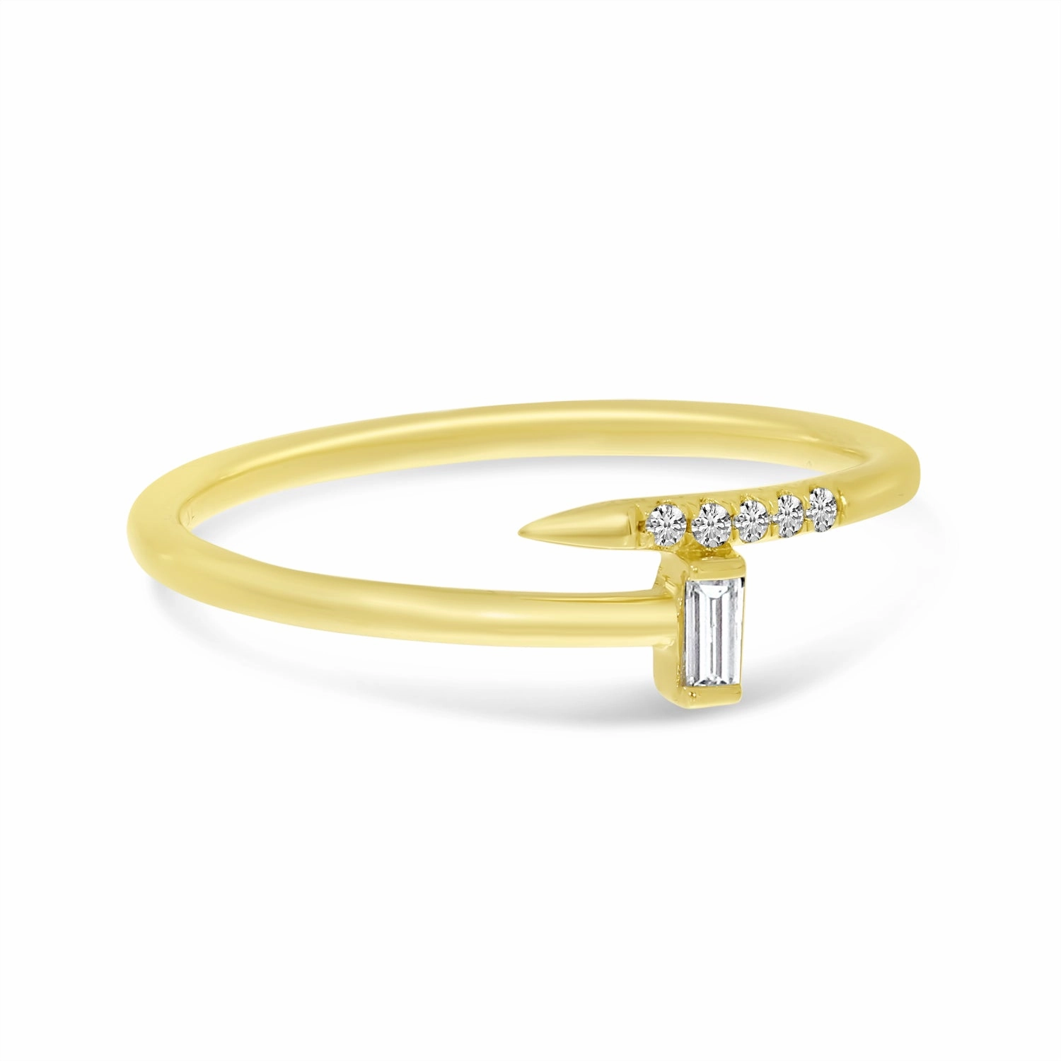 Diamond Bypass Wrap Ring