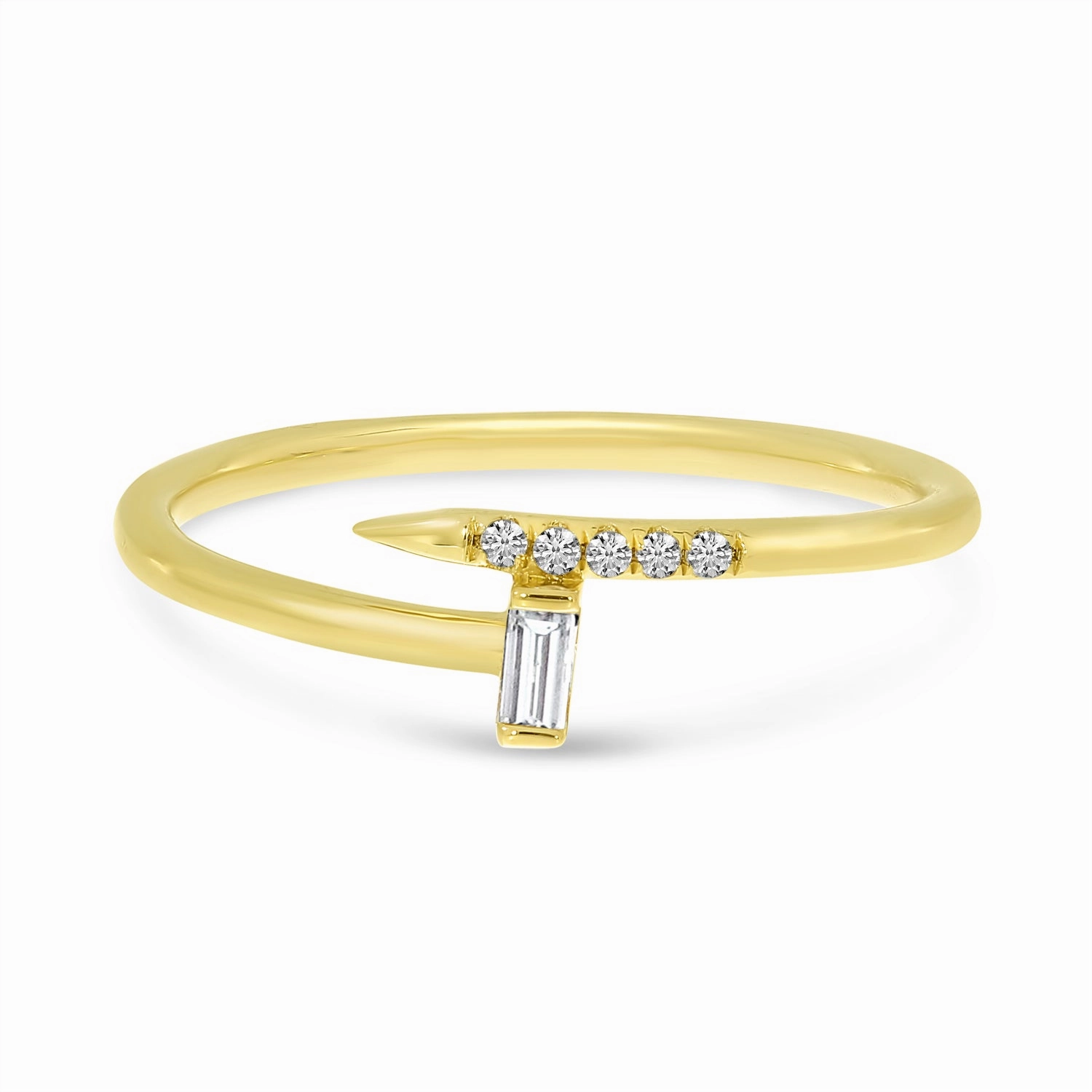Diamond Bypass Wrap Ring