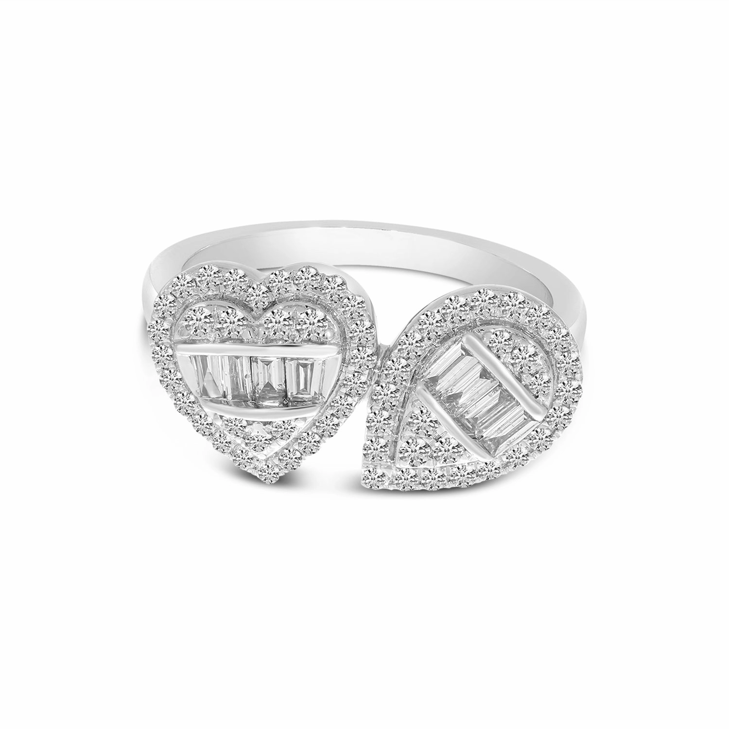 Diamond Double Shape Illusion Ring