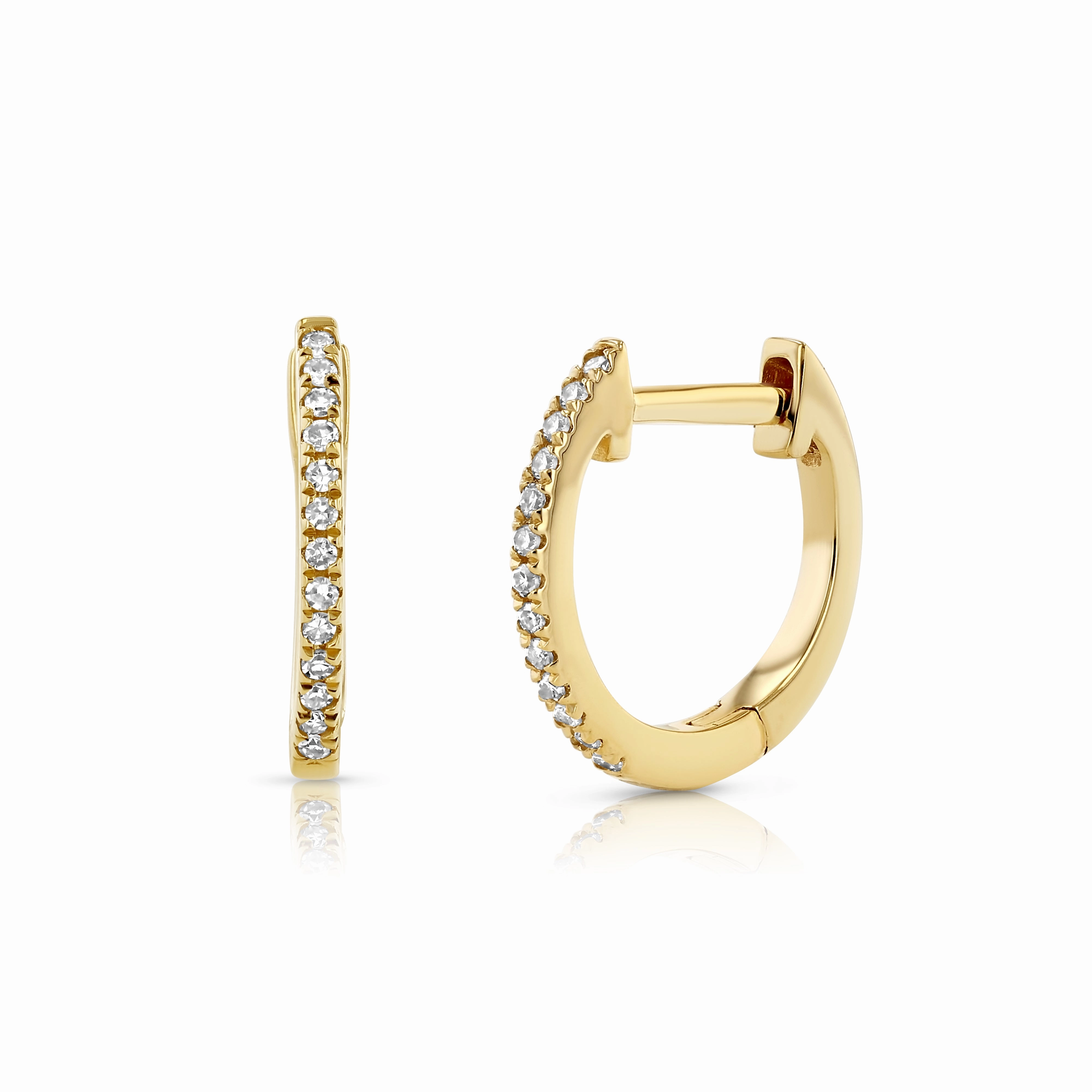 Diamond Pav Hoops Small
