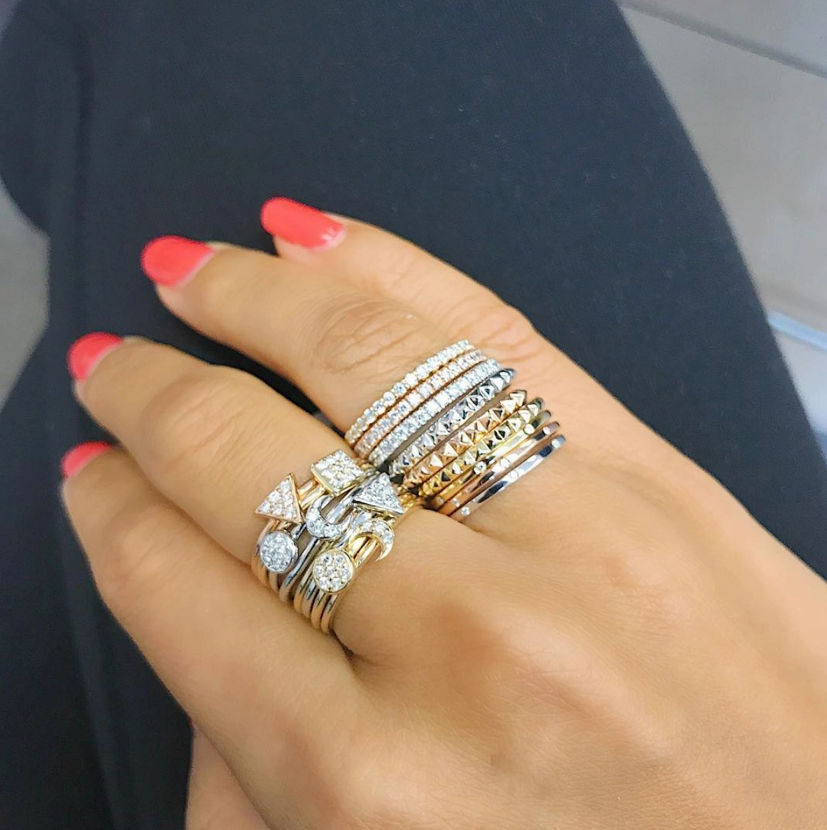 Diamond Triangle Ring