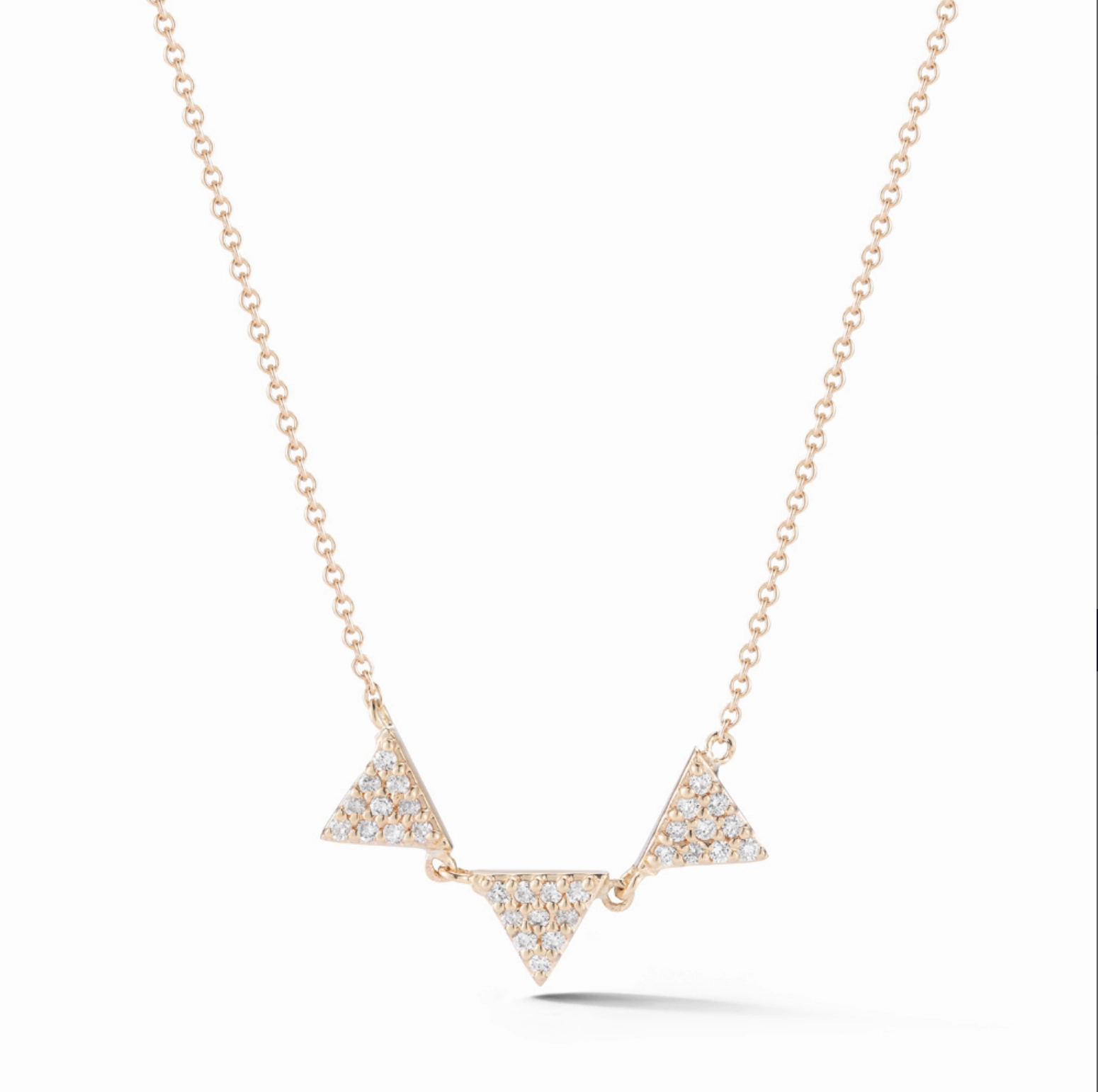 Diamond Triple Sol Necklace