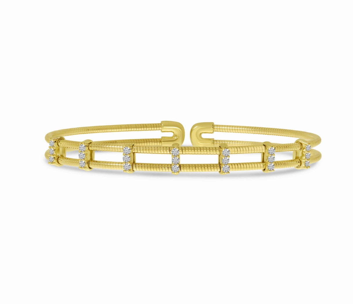 Double Row Diamond Flex Cuff