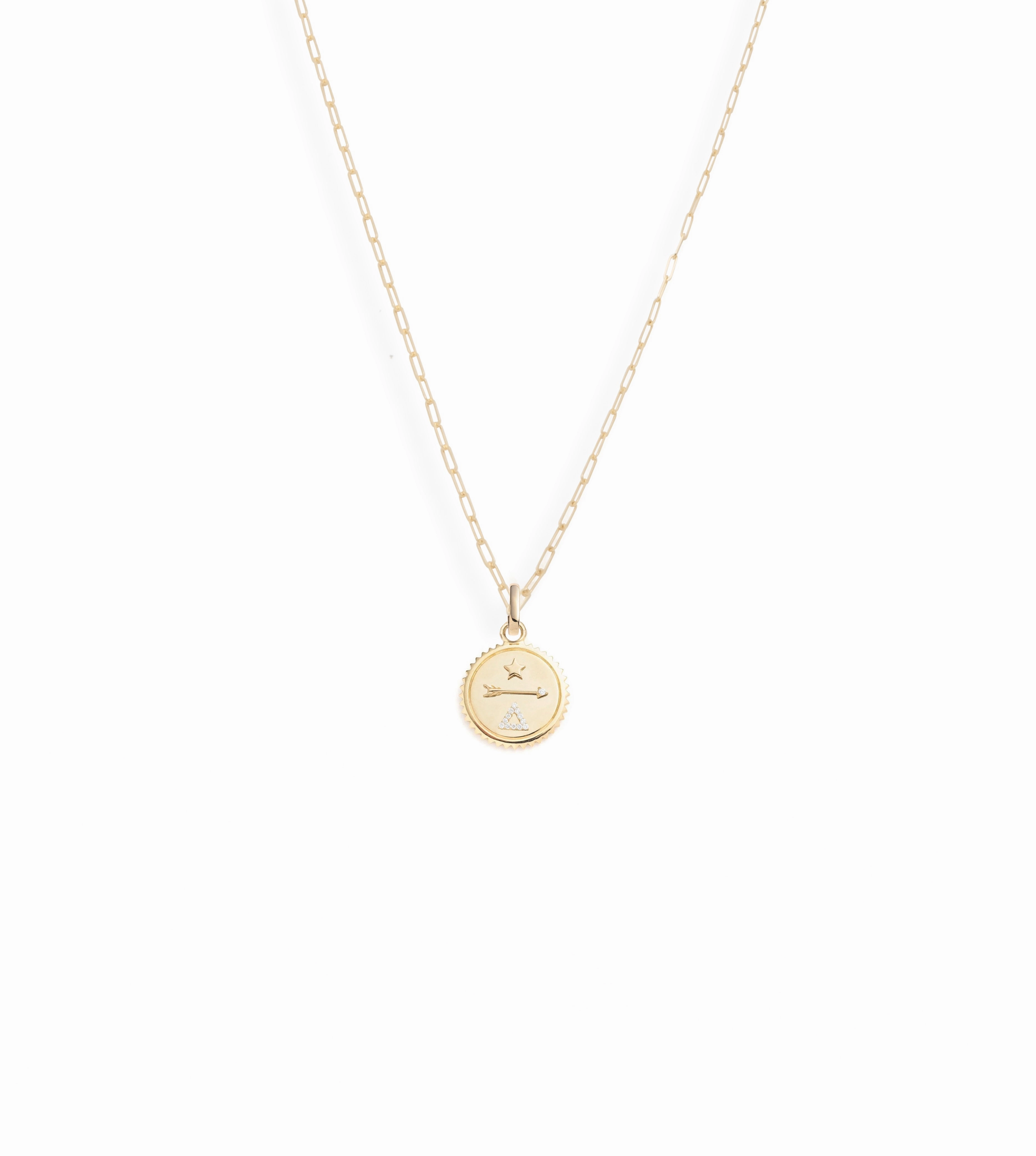Dream Super Fine Clip Necklace : in Yellow Gold with Diamonds