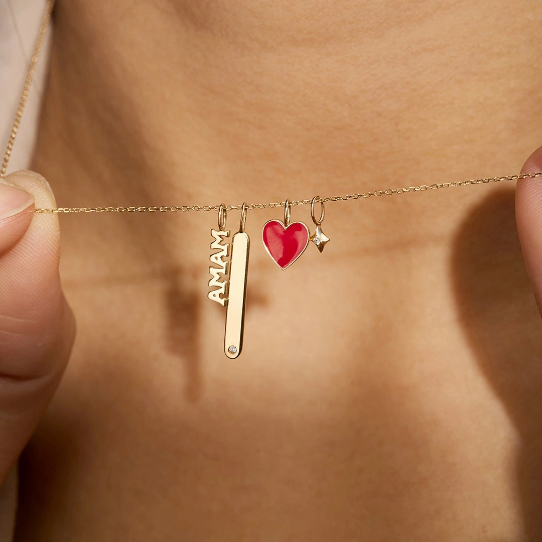 Dulcie | Tiny Candy Red Heart Pendant