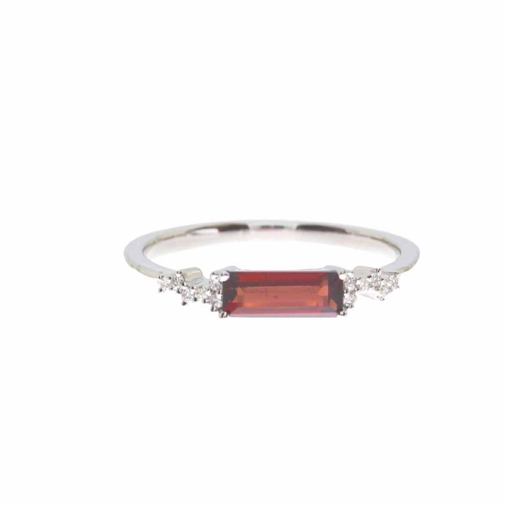 East-West Garnet Ring