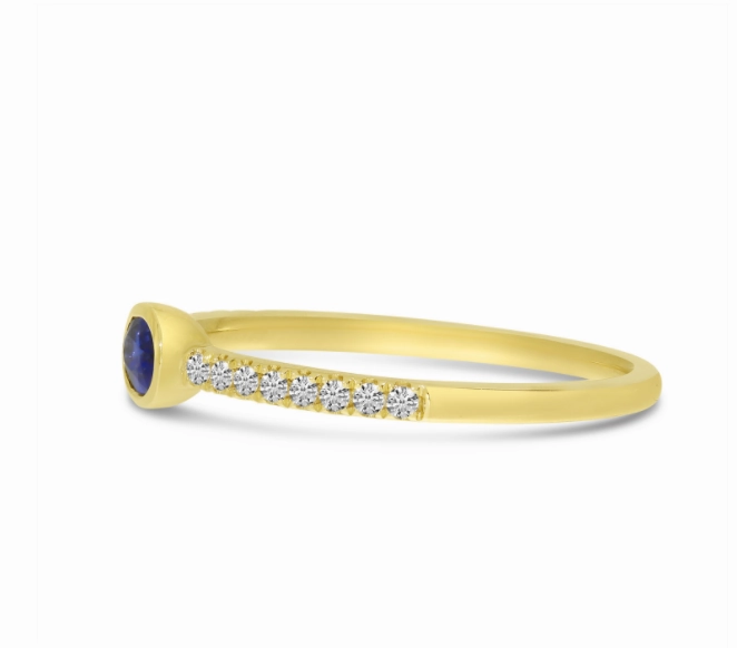 East West Oval Sapphire & Diamond Ring
