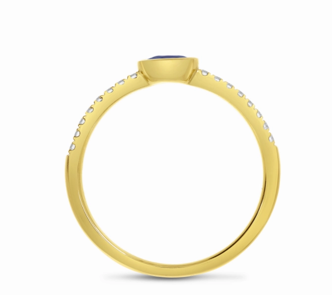 East West Oval Sapphire & Diamond Ring