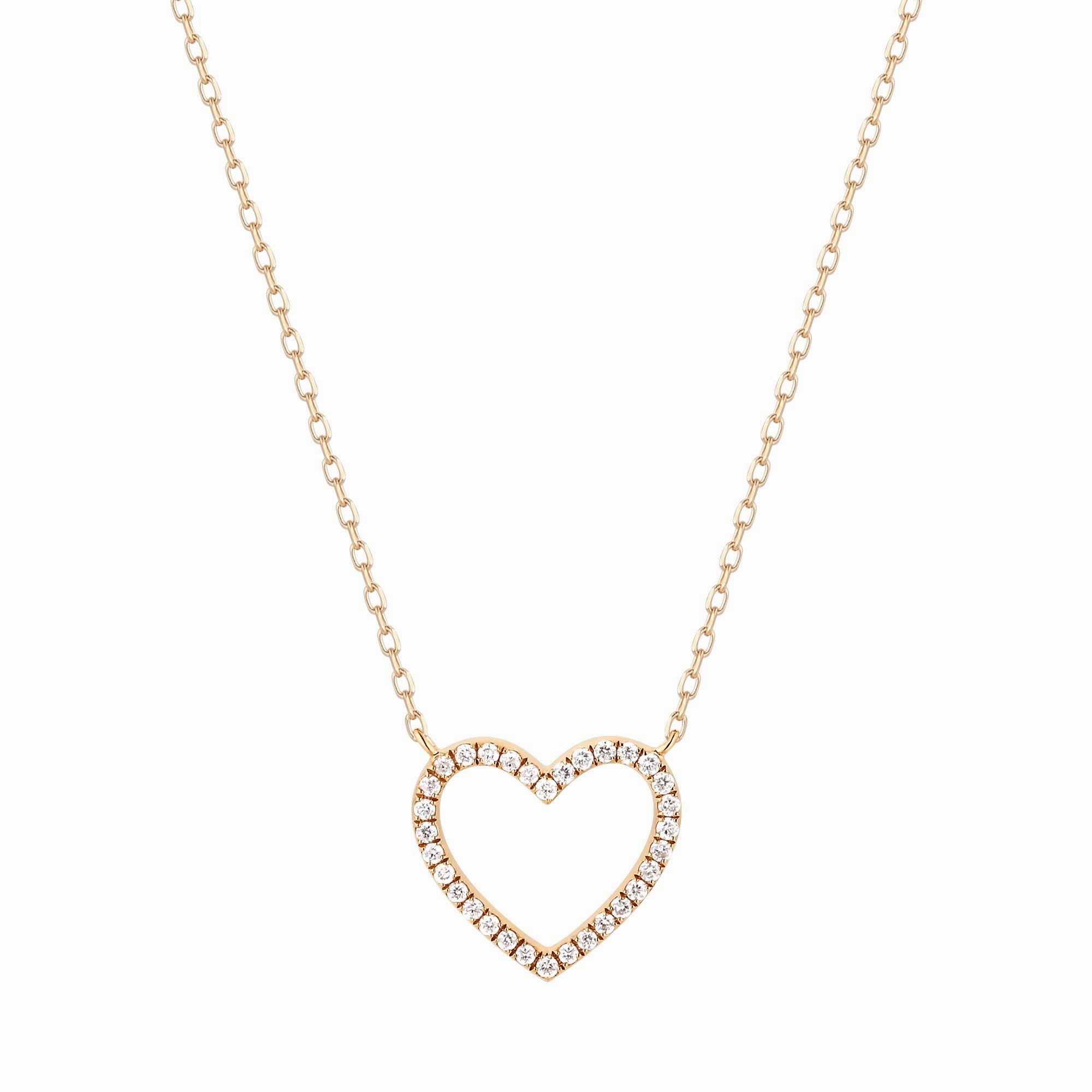 EMMA | Open Diamond Heart Necklace