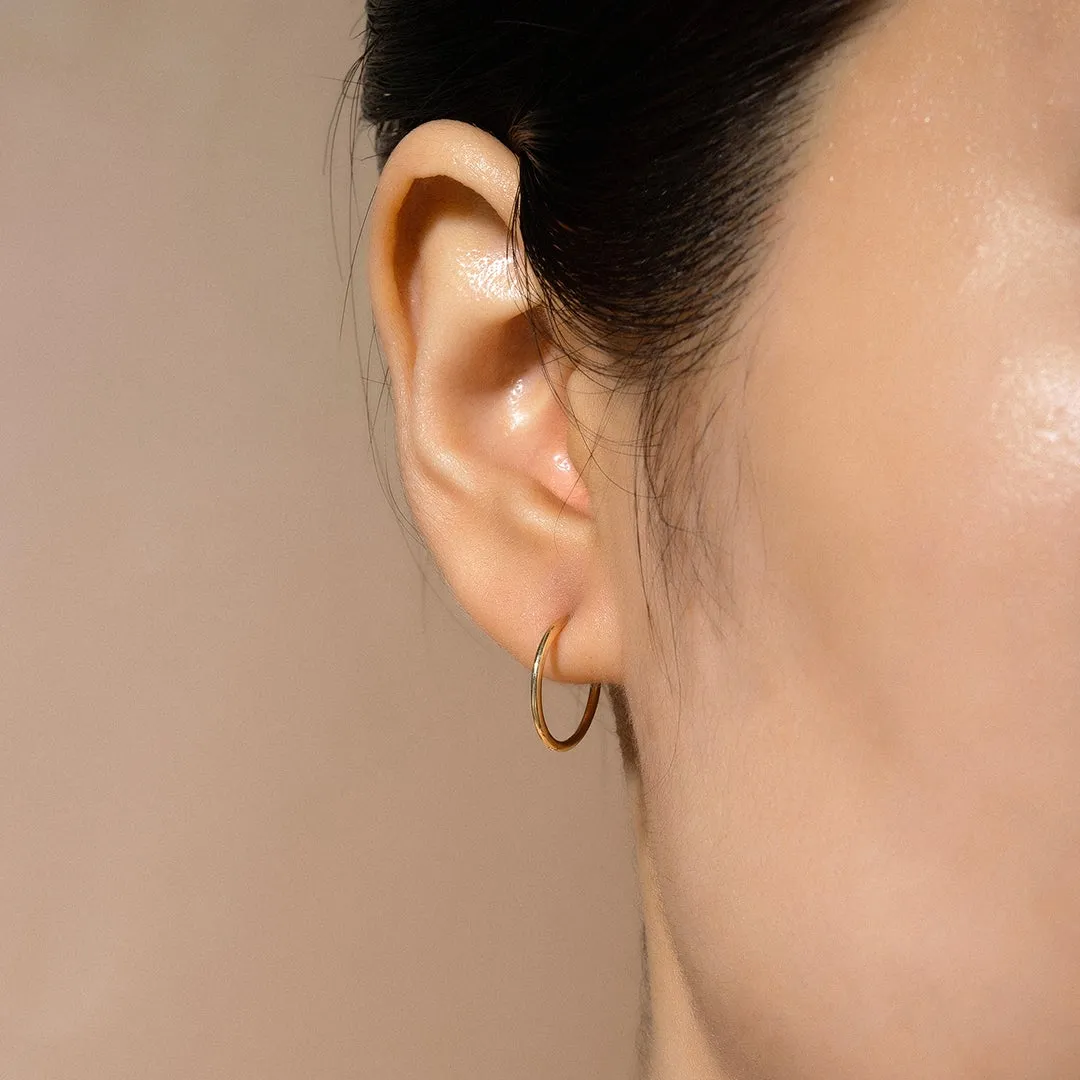 Eva | Small Endless Single Hoop Earring