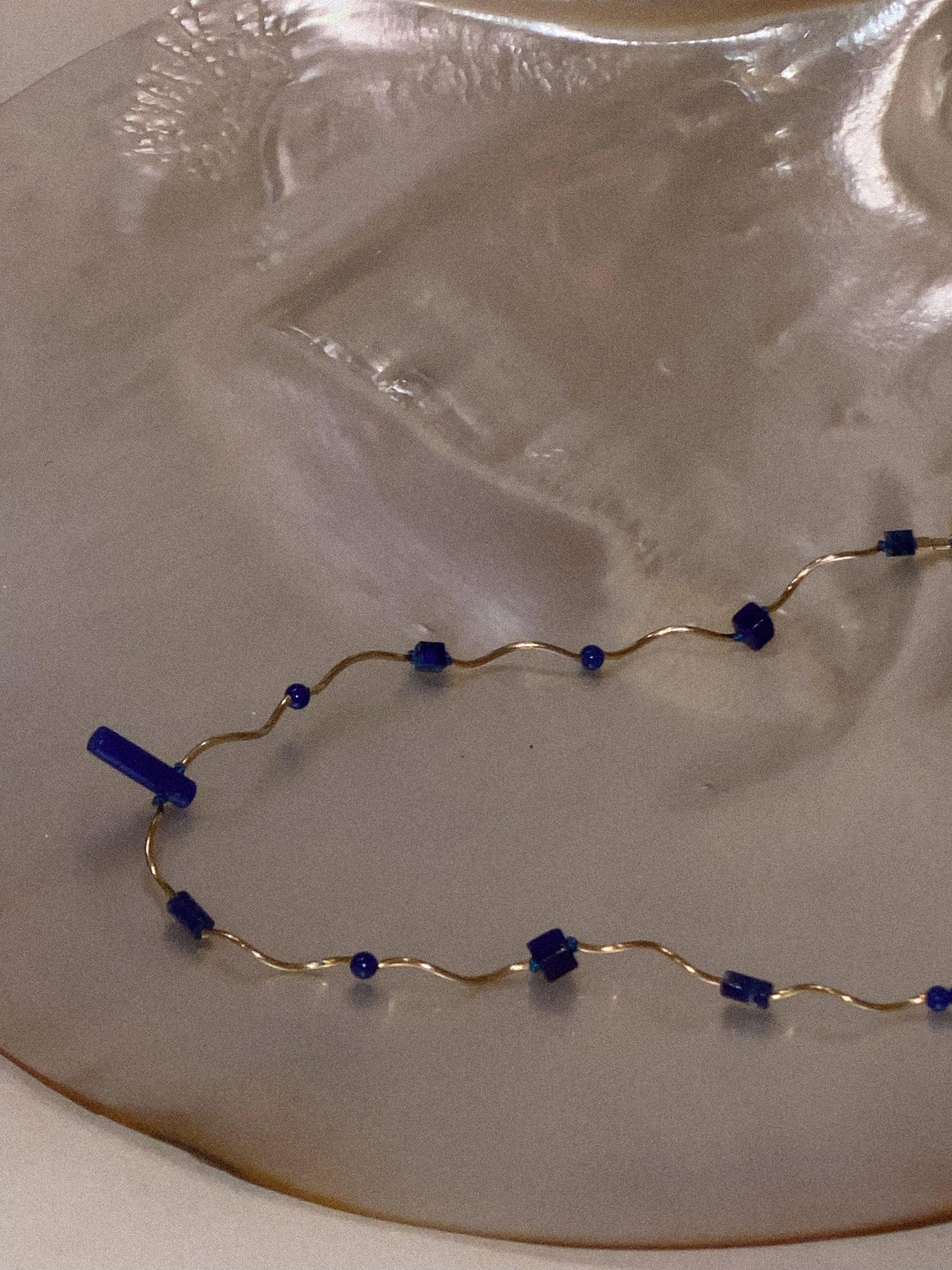 Filament Necklace- Ultramarine Monochrome