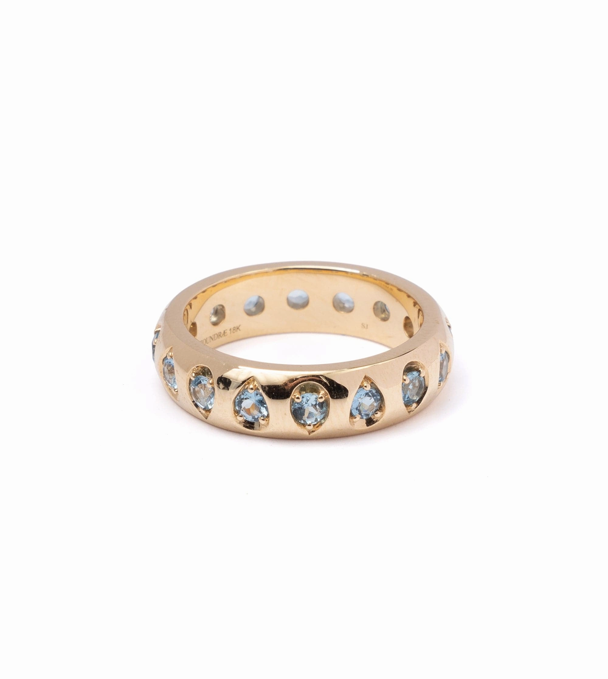 Forever & Always a Pair - Love : Aquamarine Gemstone Band