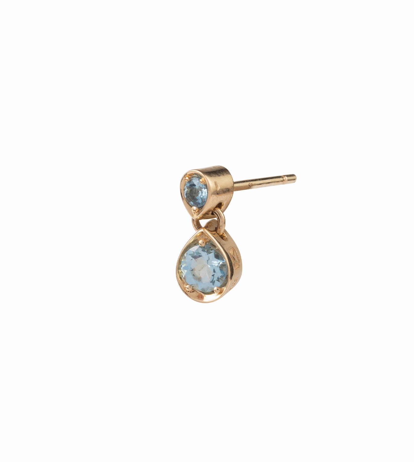 Forever & Always a Pair - Love : Aquamarine Gemstone Double Drop Earring
