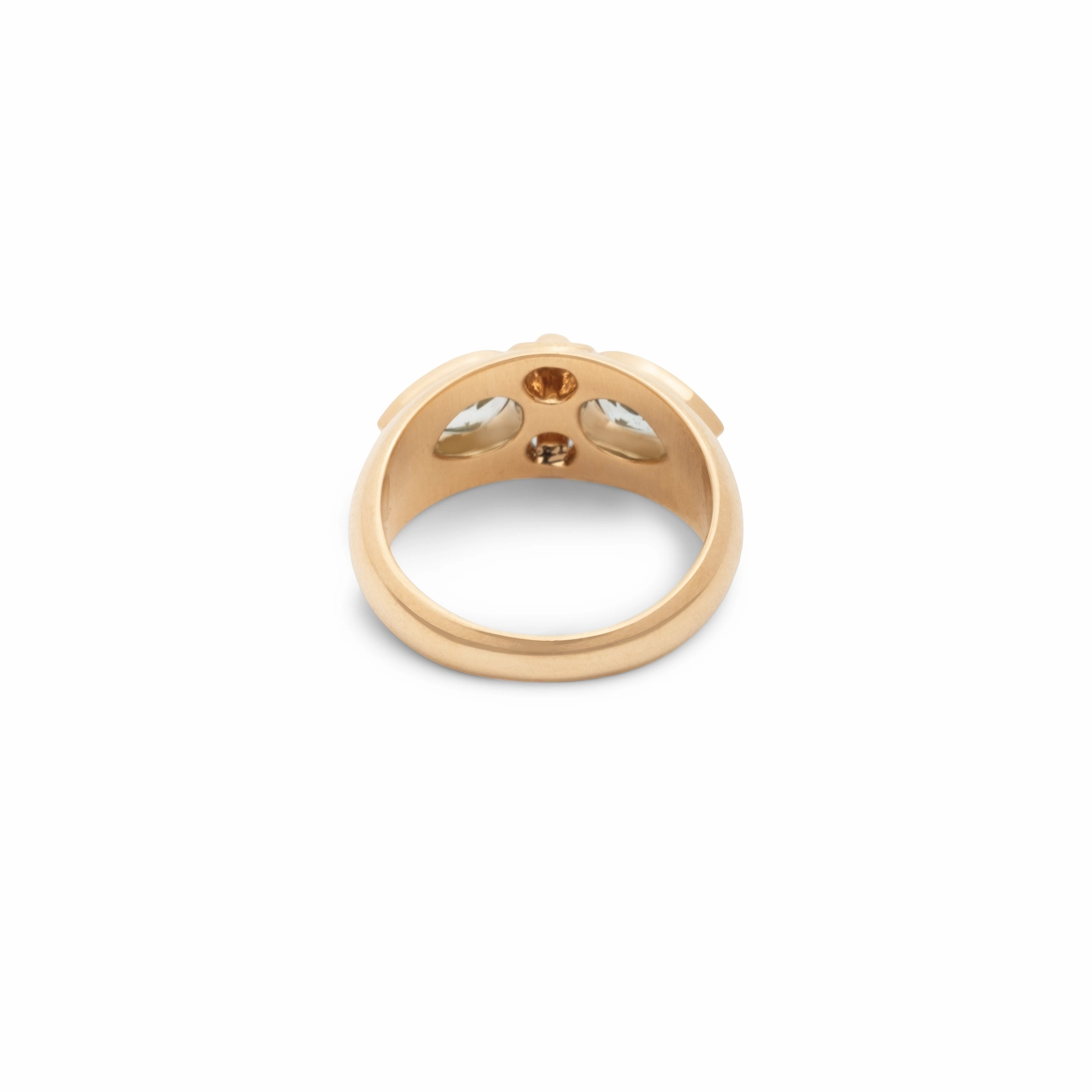 Forever & Always a Pair Aquamarine Ring : in Yellow Gold