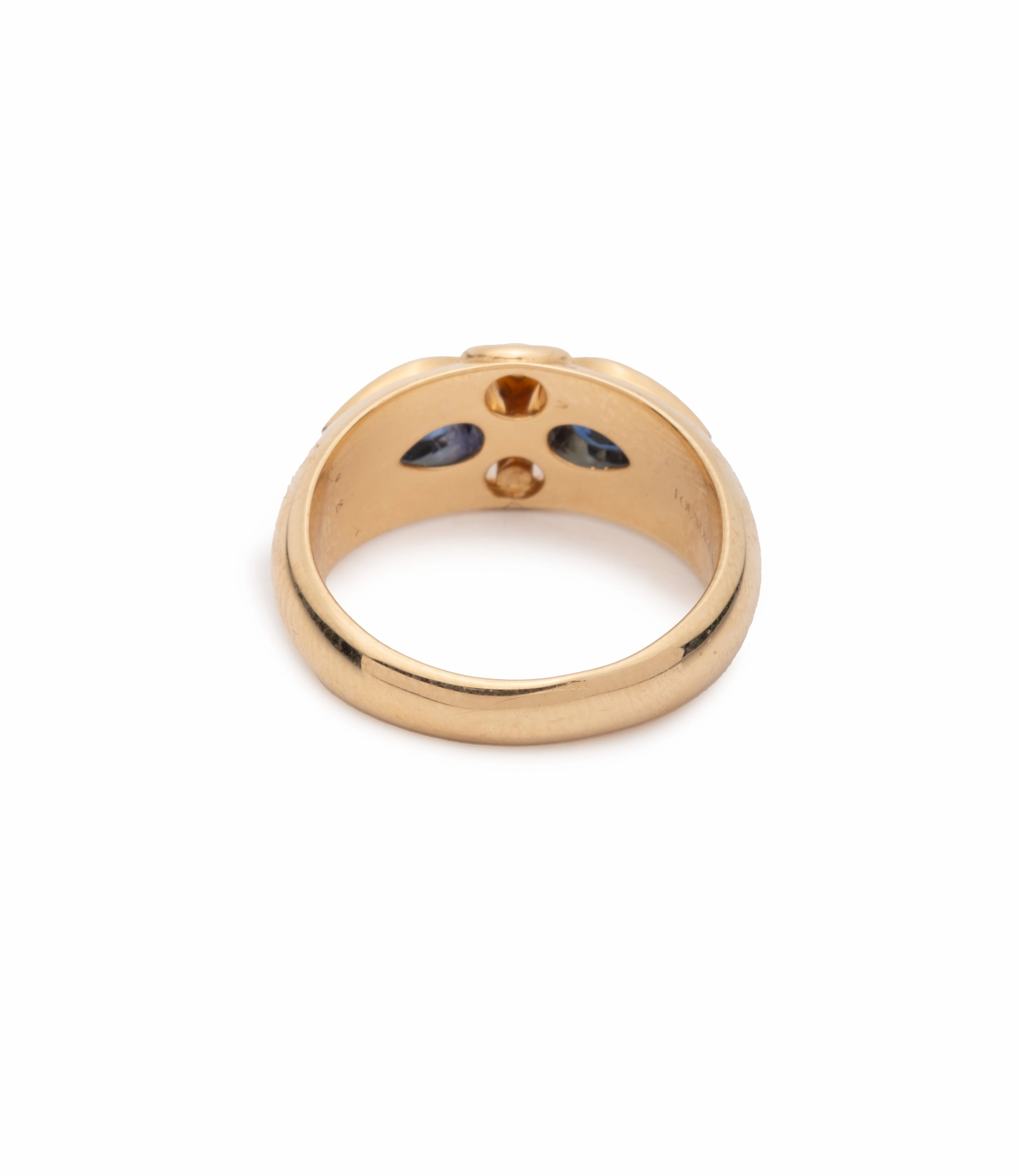 Forever & Always a Pair Blue Sapphire Ring : in Yellow Gold