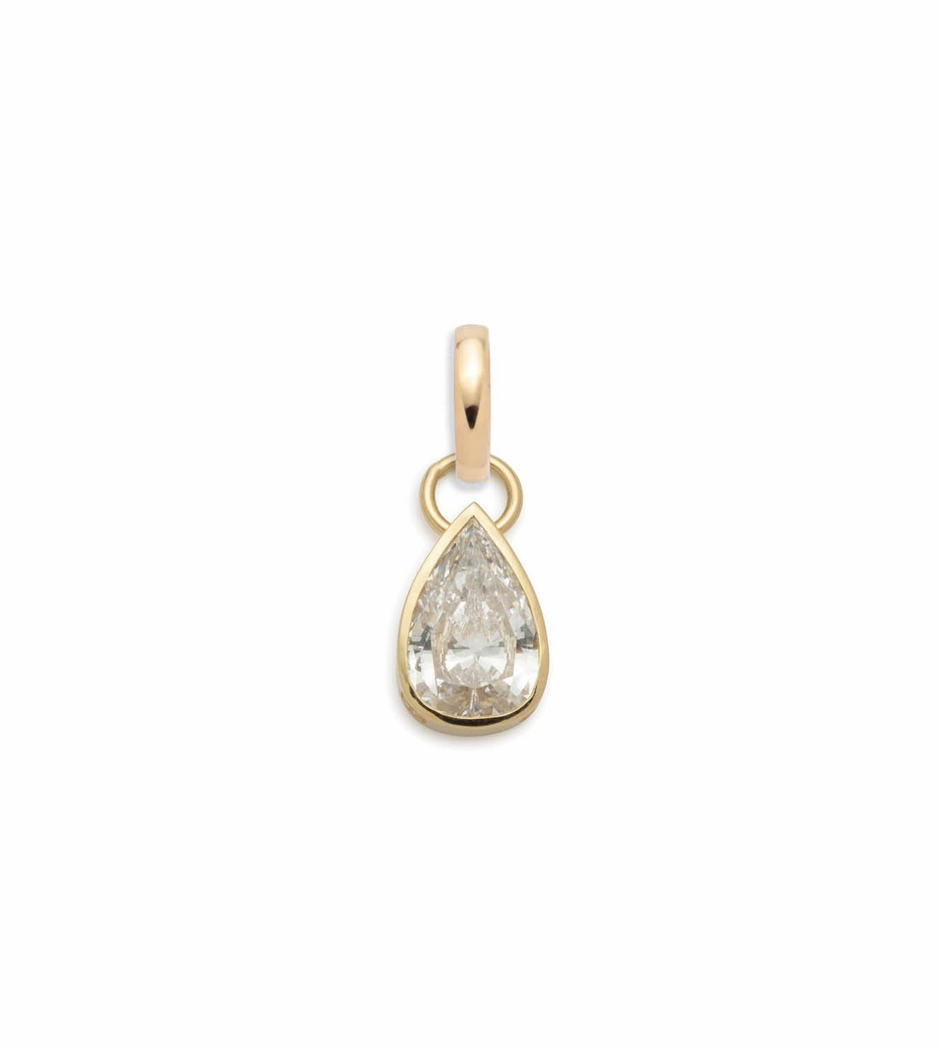 Forever & Always a Pair Diamond Pear Pendant : in Yellow Gold with an Annex Link