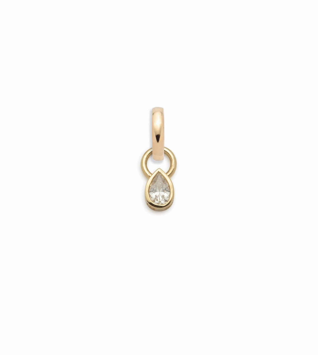 Forever & Always a Pair Diamond Pear Pendant : in Yellow Gold with an Annex Link