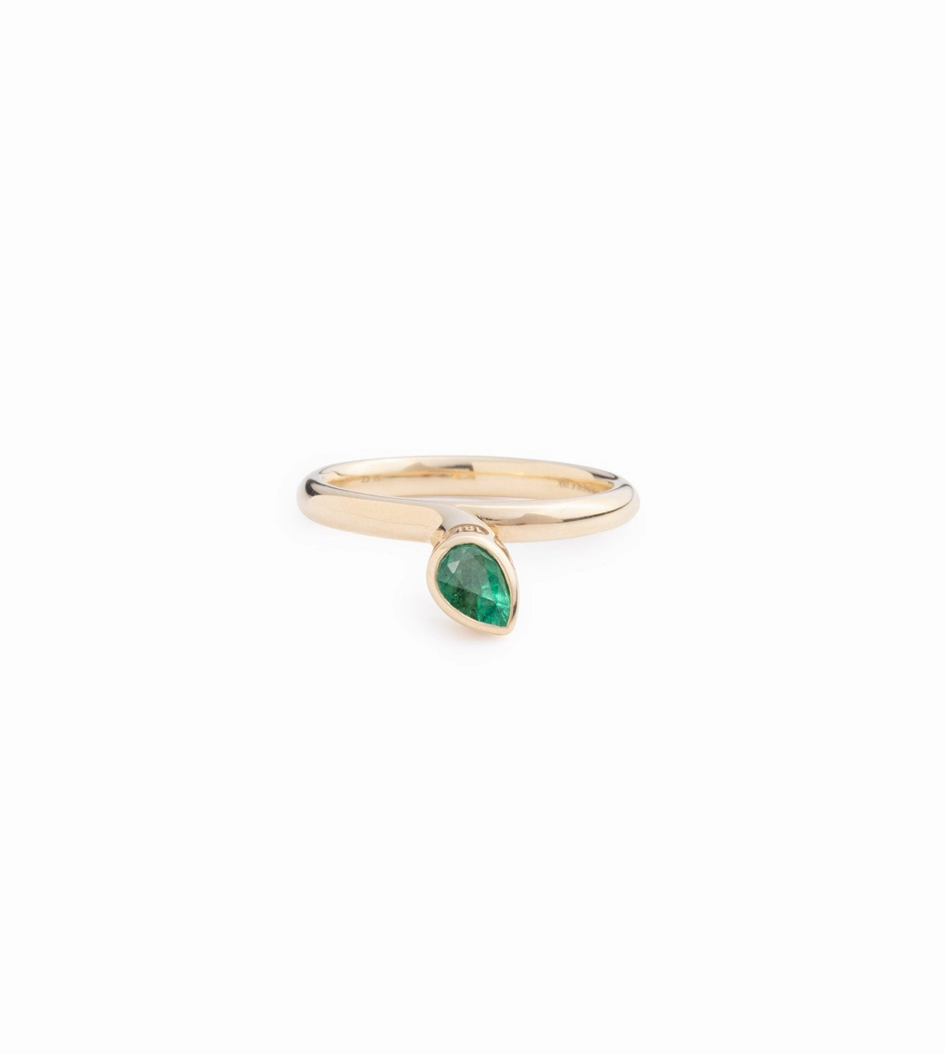 Forever & Always a Pair Emerald Bookend Ring : in Yellow Gold
