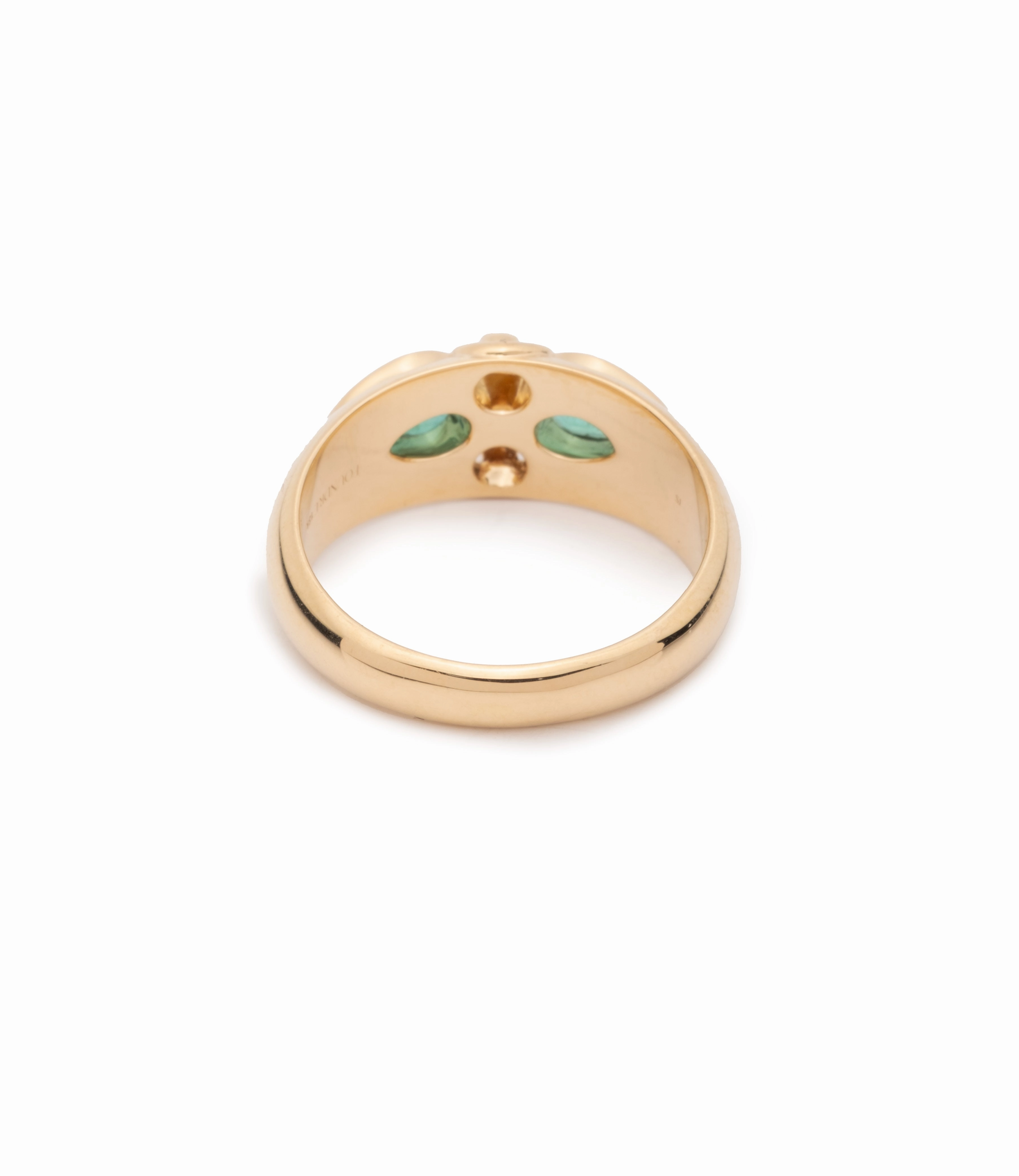 Forever & Always a Pair Emerald Ring : in Yellow Gold