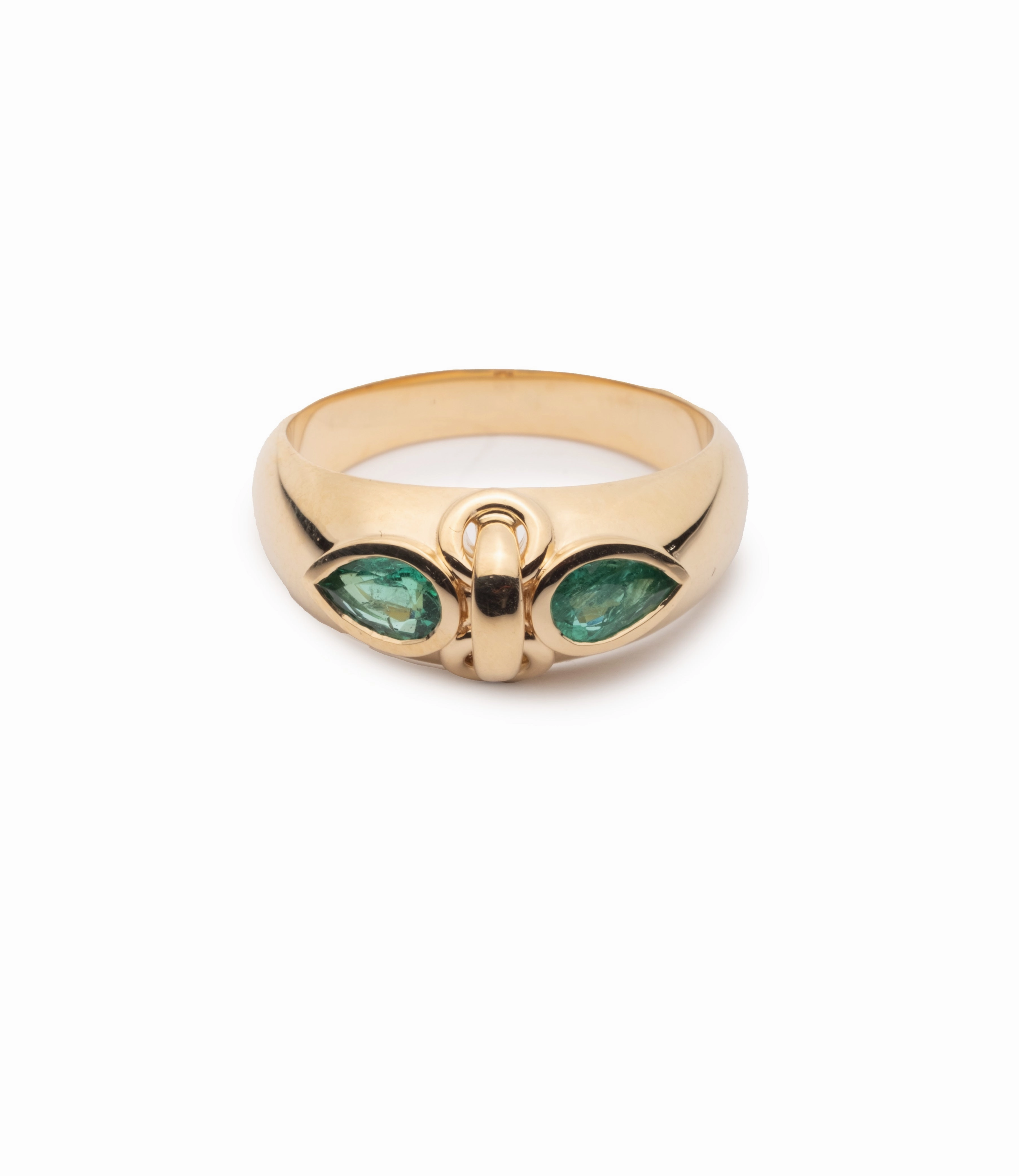 Forever & Always a Pair Emerald Ring : in Yellow Gold