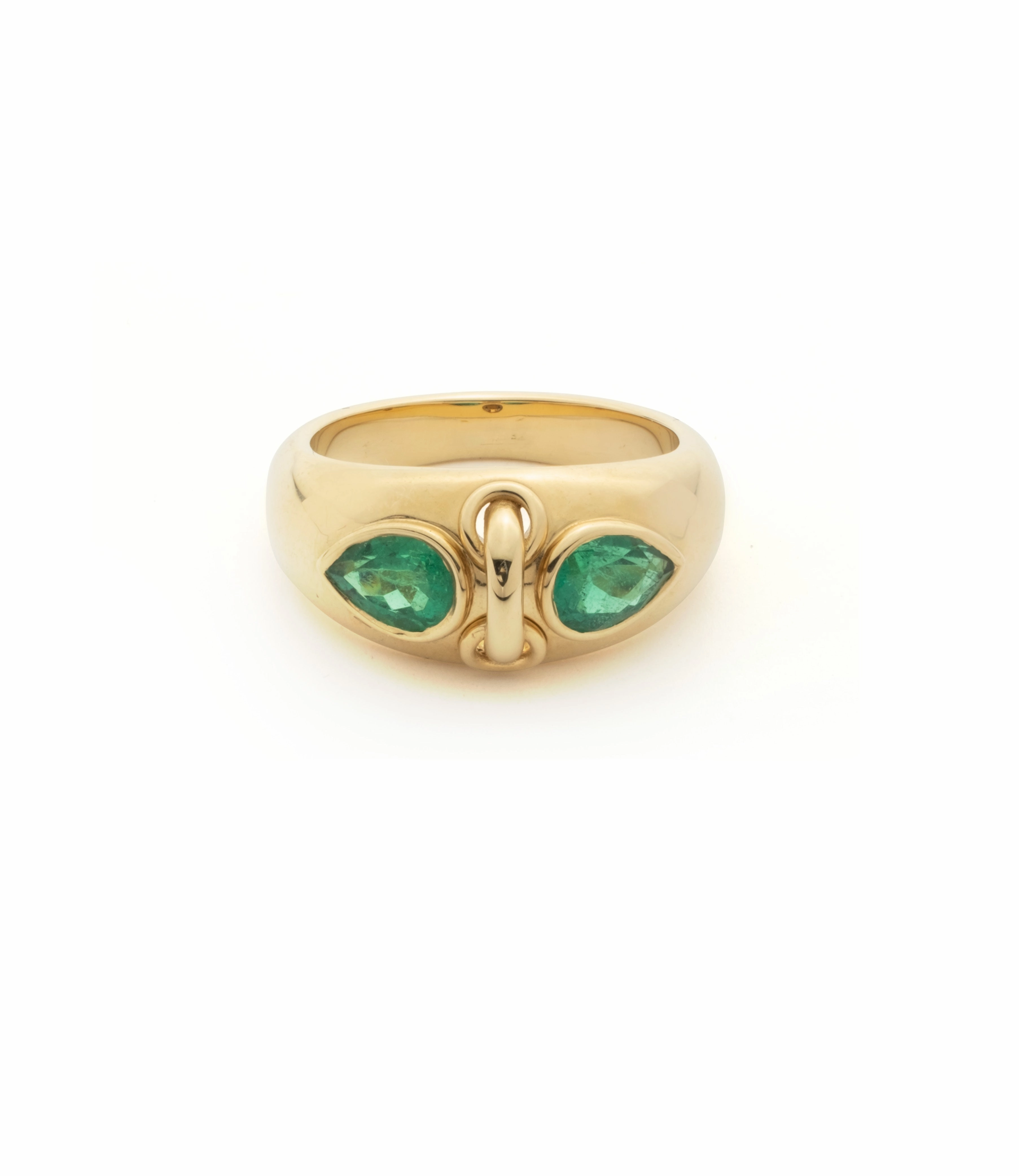 Forever & Always a Pair Emerald Ring : in Yellow Gold