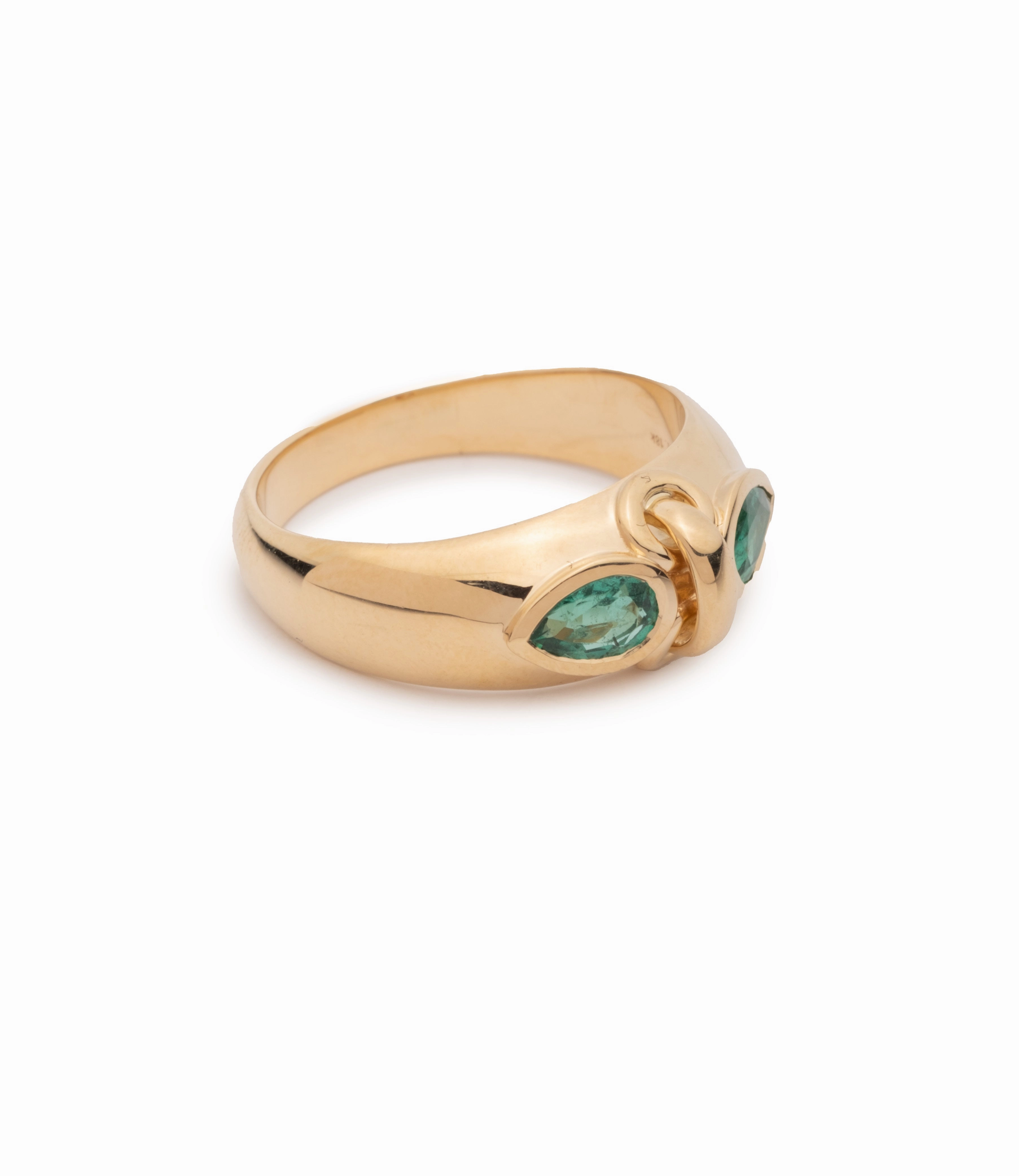 Forever & Always a Pair Emerald Ring : in Yellow Gold